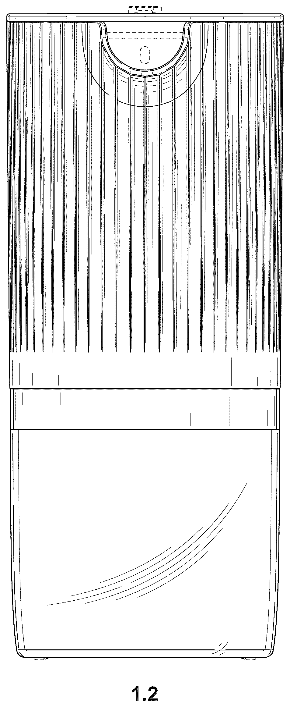Patent USD1123491 Figure 2 – Water filter jug