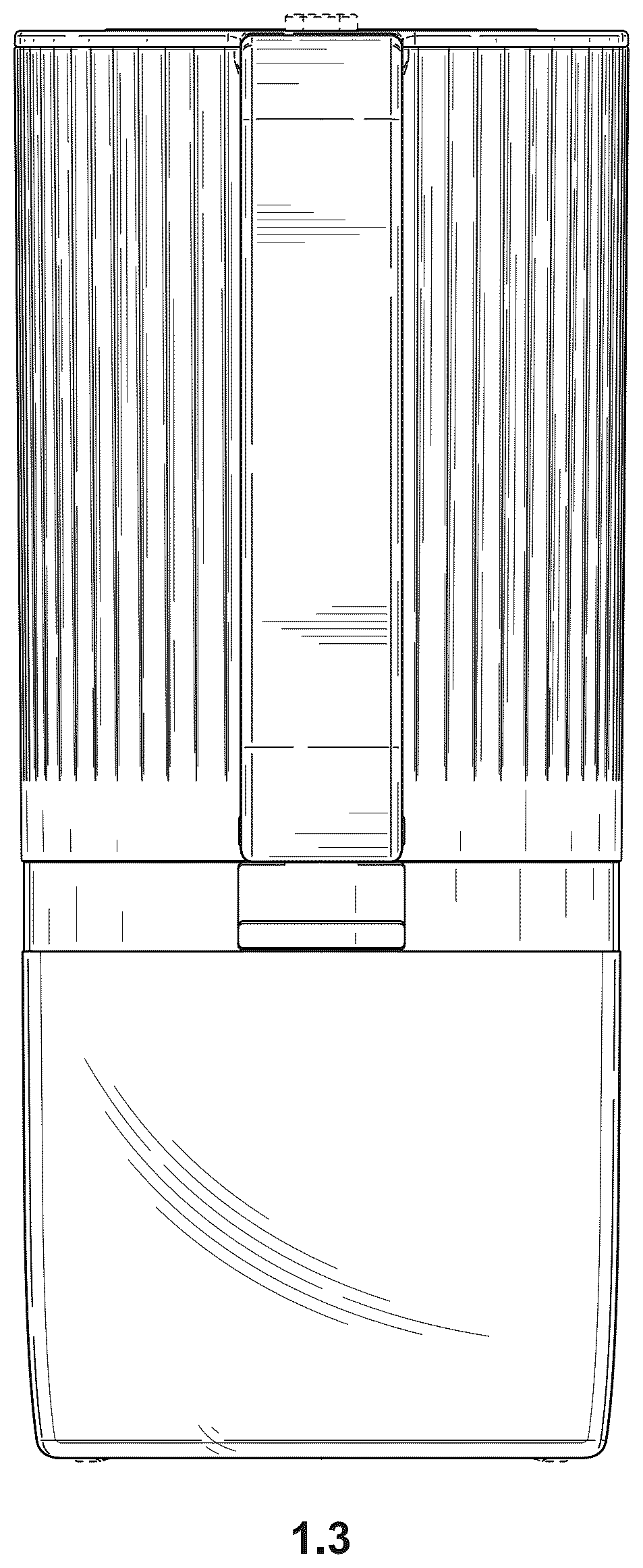 Patent USD1123491 Figure 3 – Water filter jug