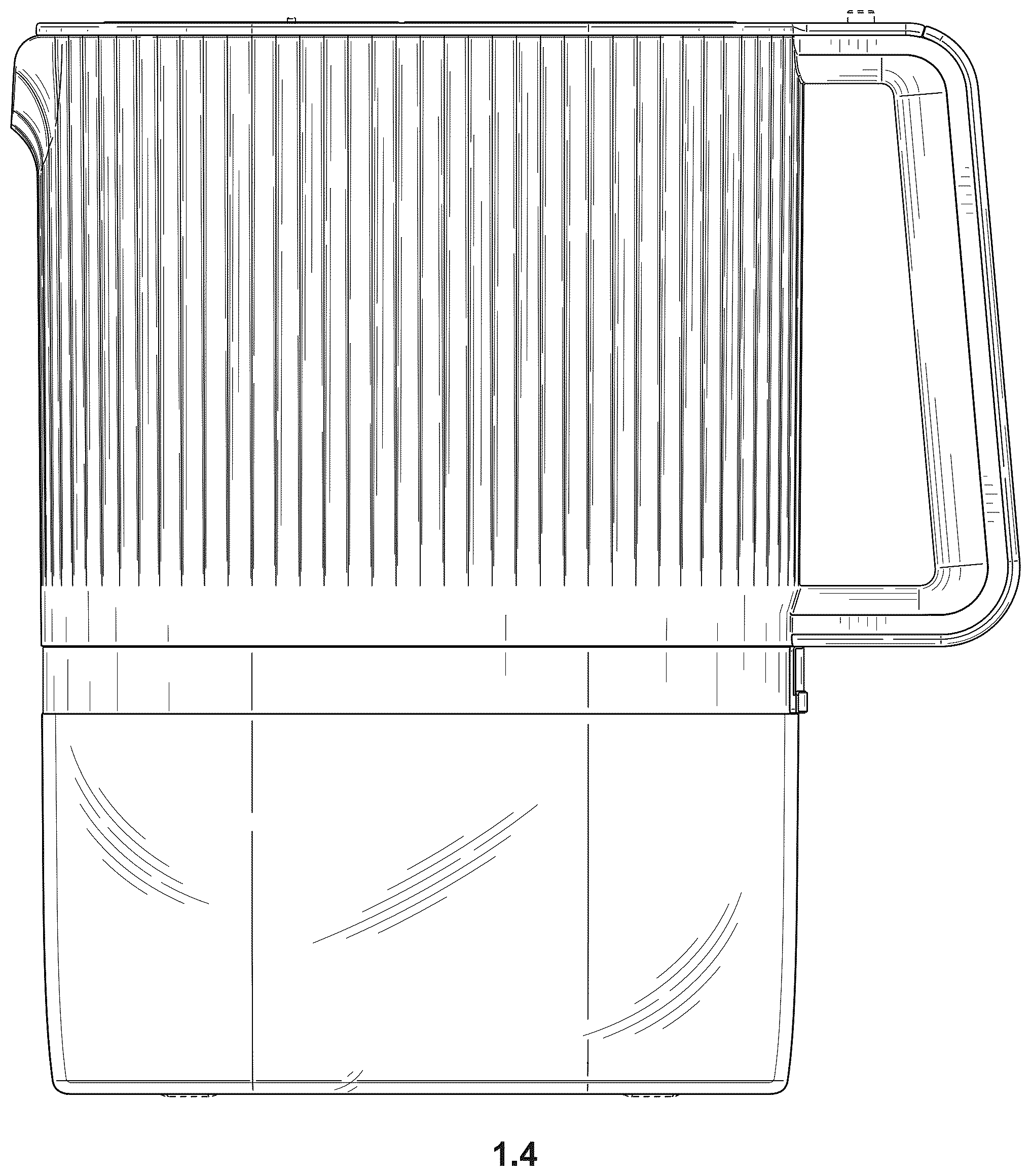 Patent USD1123491 Figure 4 – Water filter jug