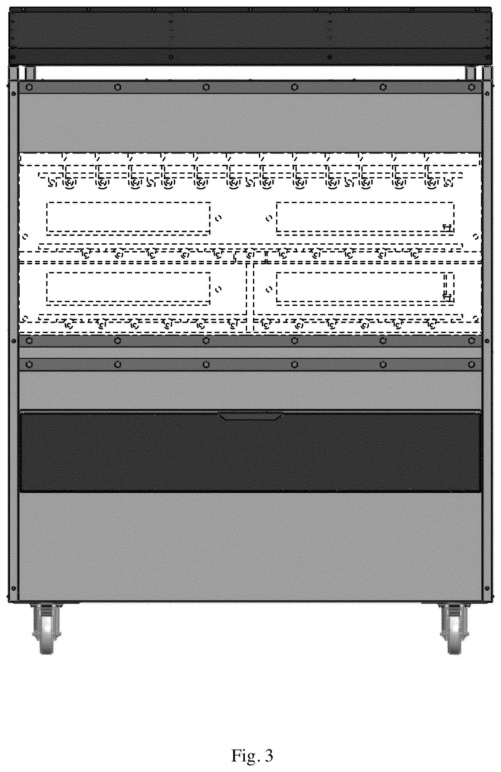 Patent USD1123494 Figure 3 – Barbeque grill