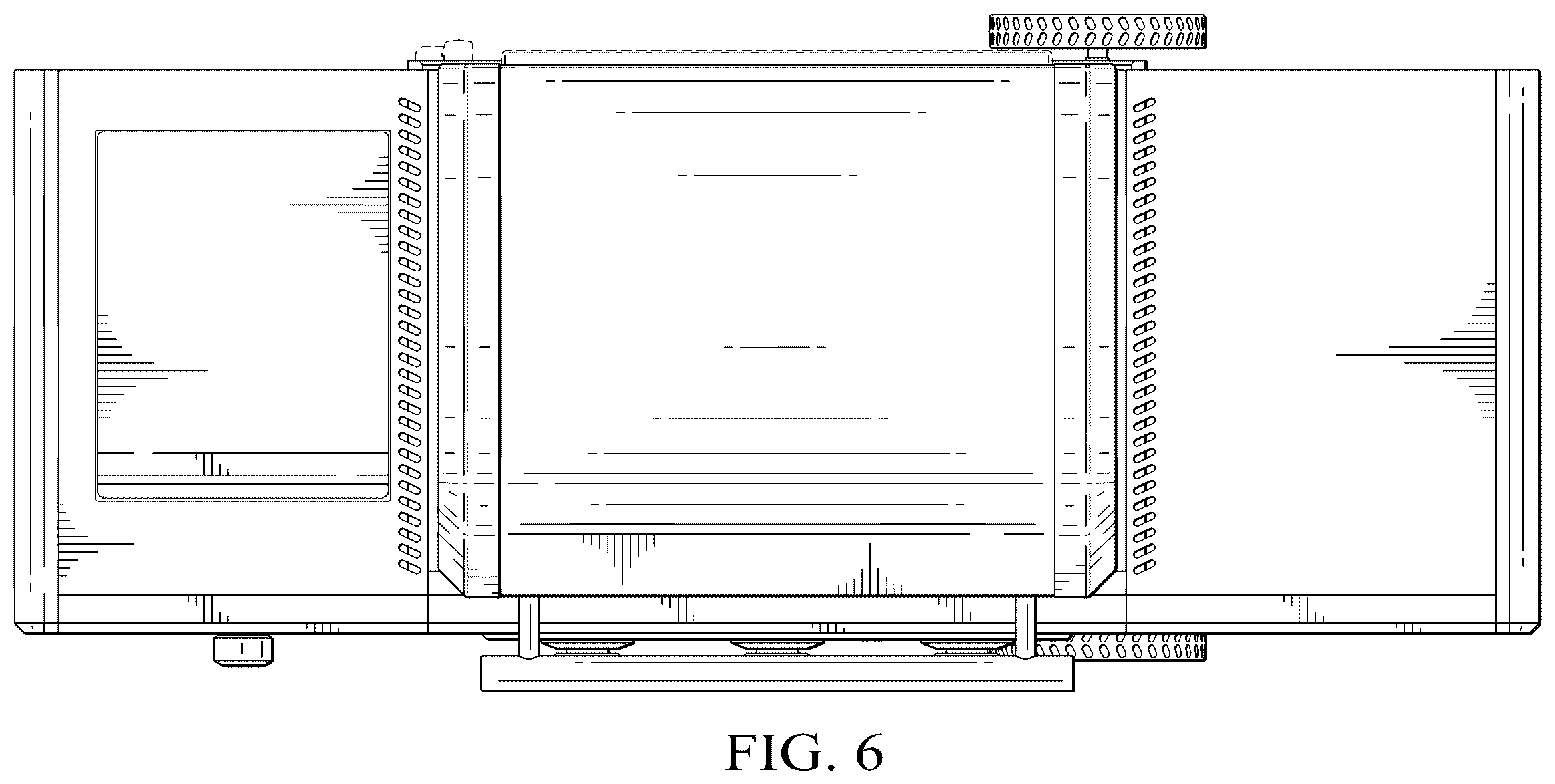 Patent USD1123498 Figure 6 – Three-burner grill