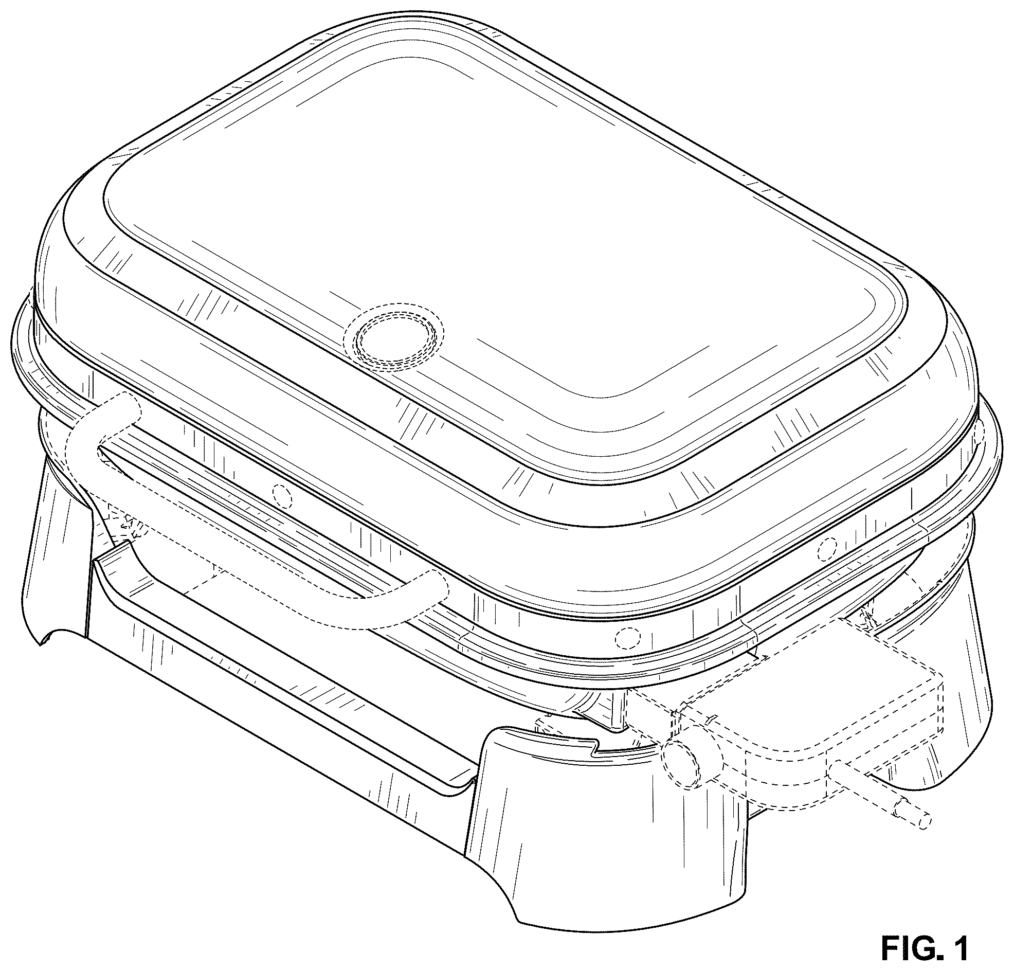 Patent USD1123500 Figure 1 – Portable grill