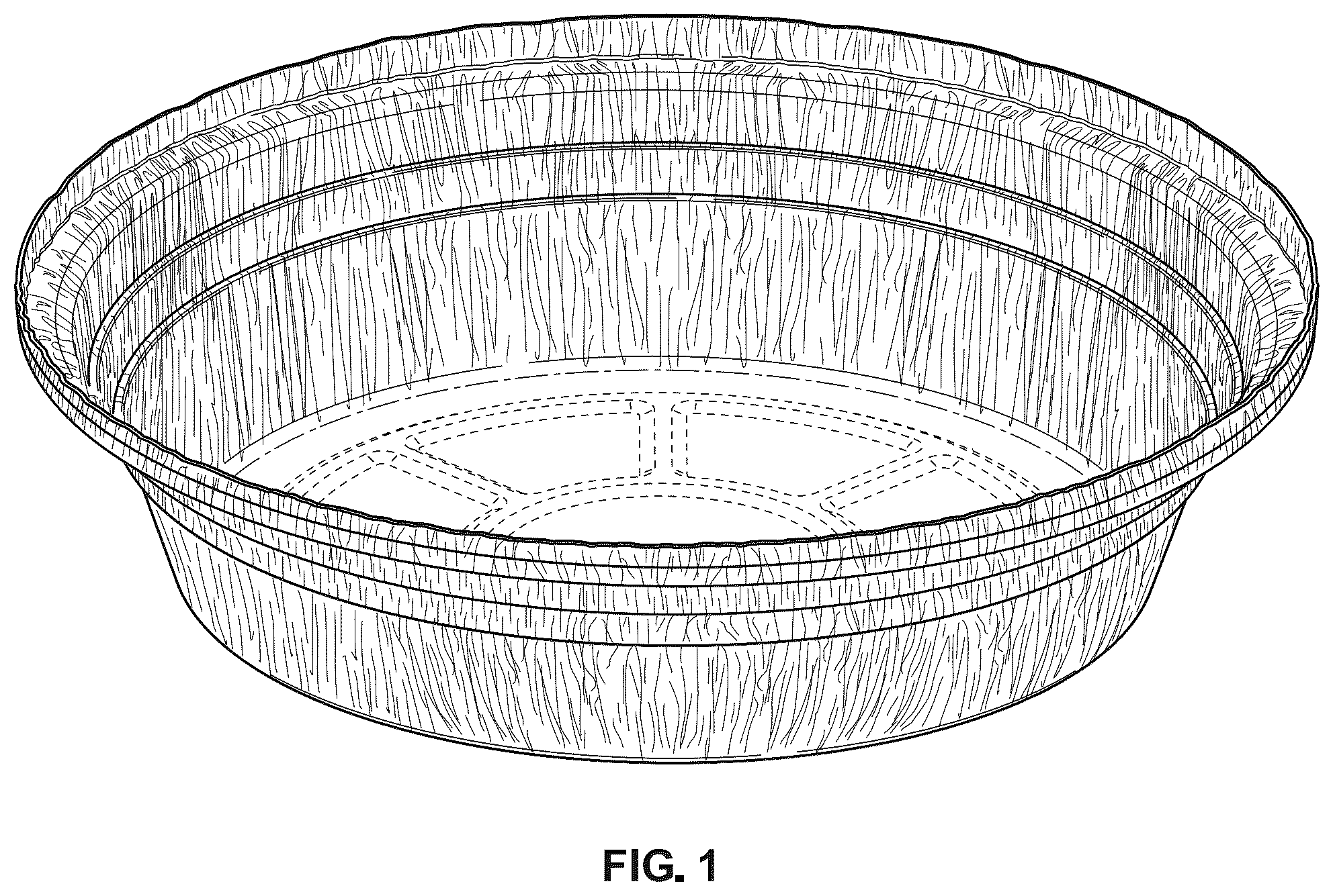 Patent USD1123501 Figure 1 – Round pan