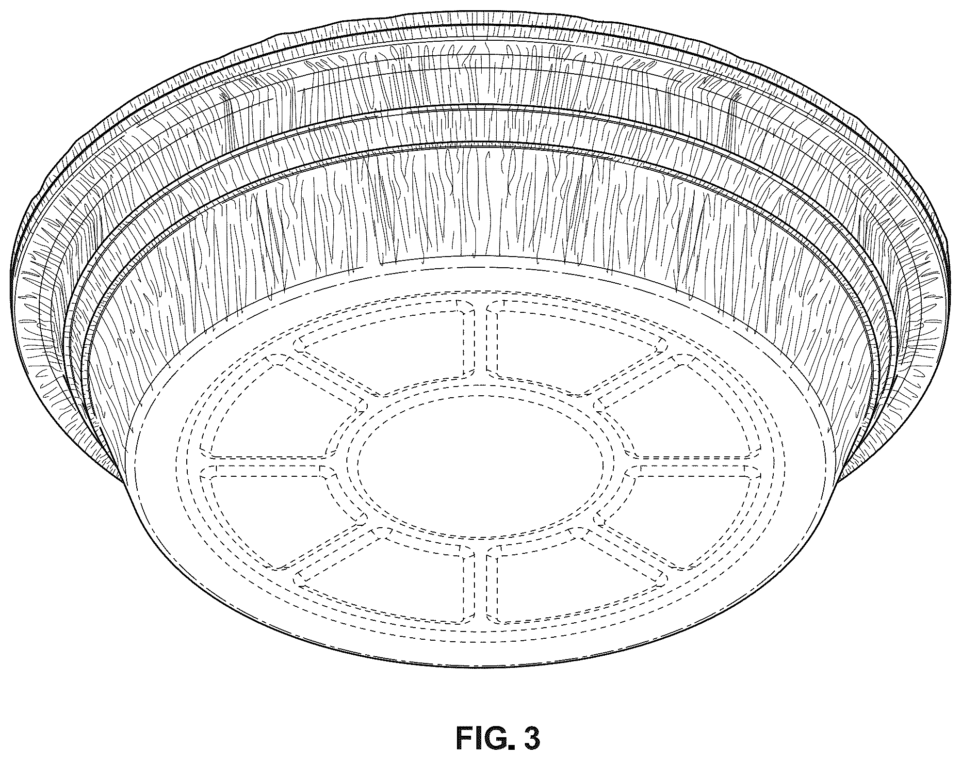 Patent USD1123501 Figure 3 – Round pan
