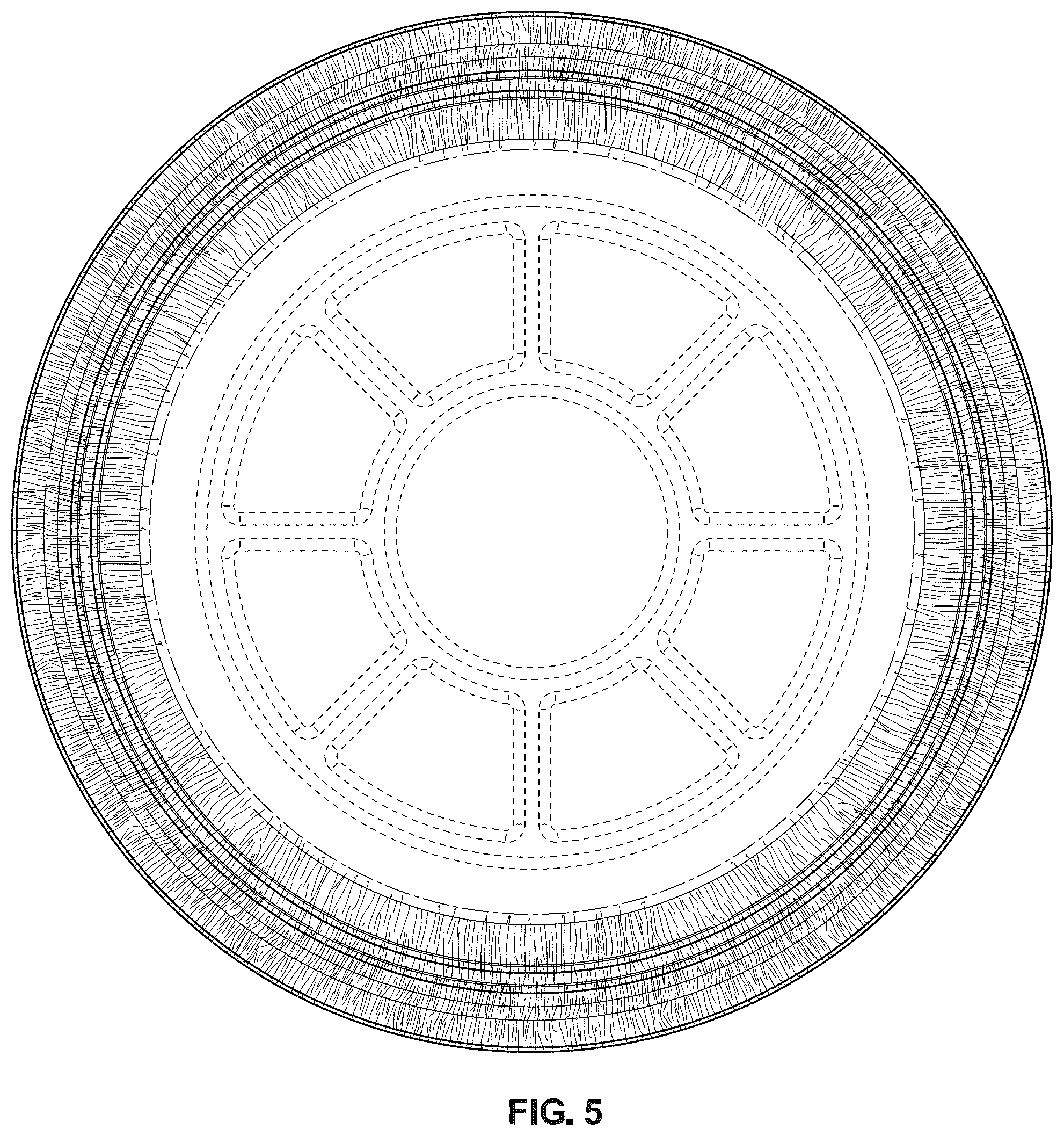 Patent USD1123501 Figure 5 – Round pan