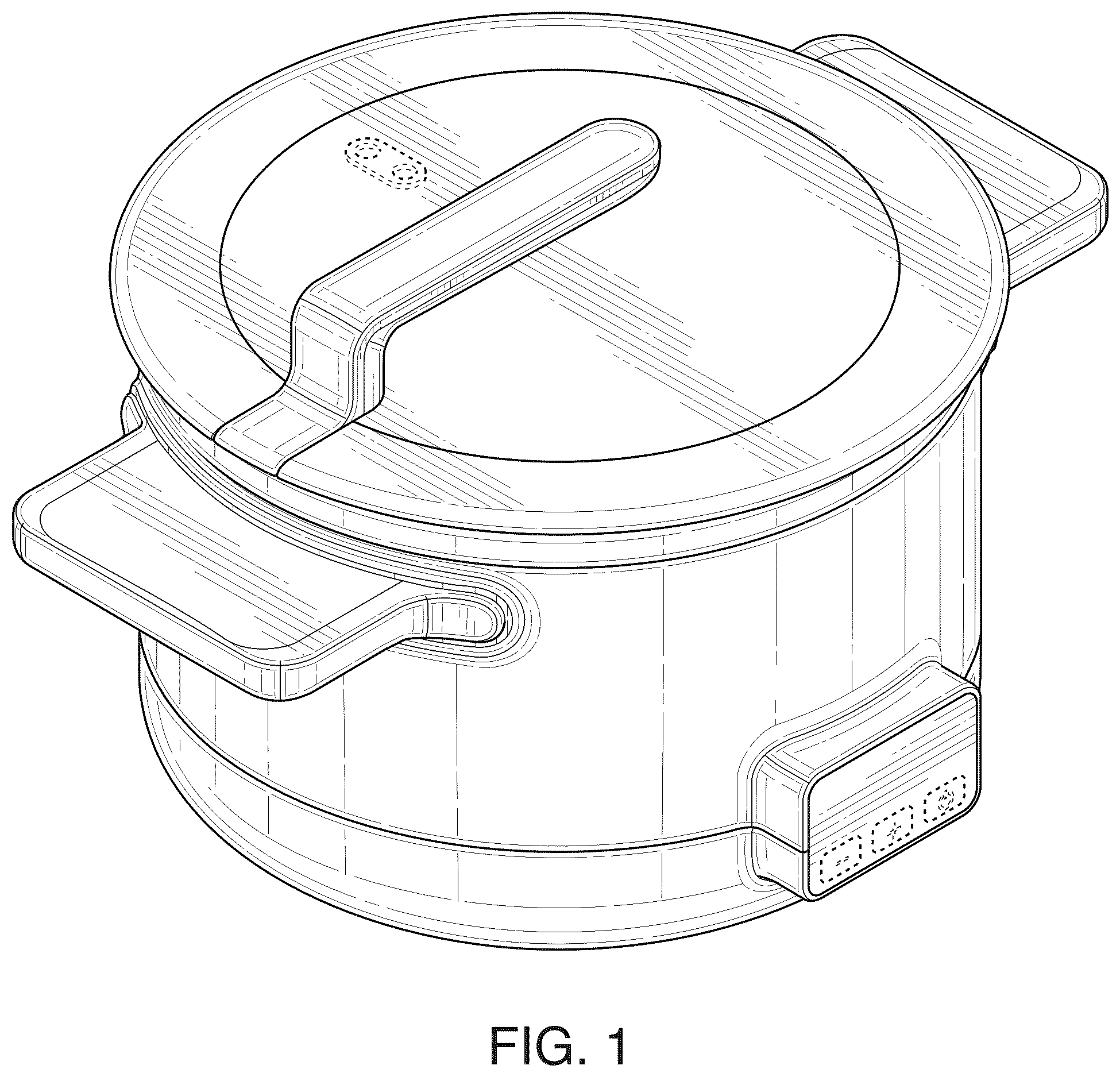 Patent USD1123504 Figure 1 – Stock pot