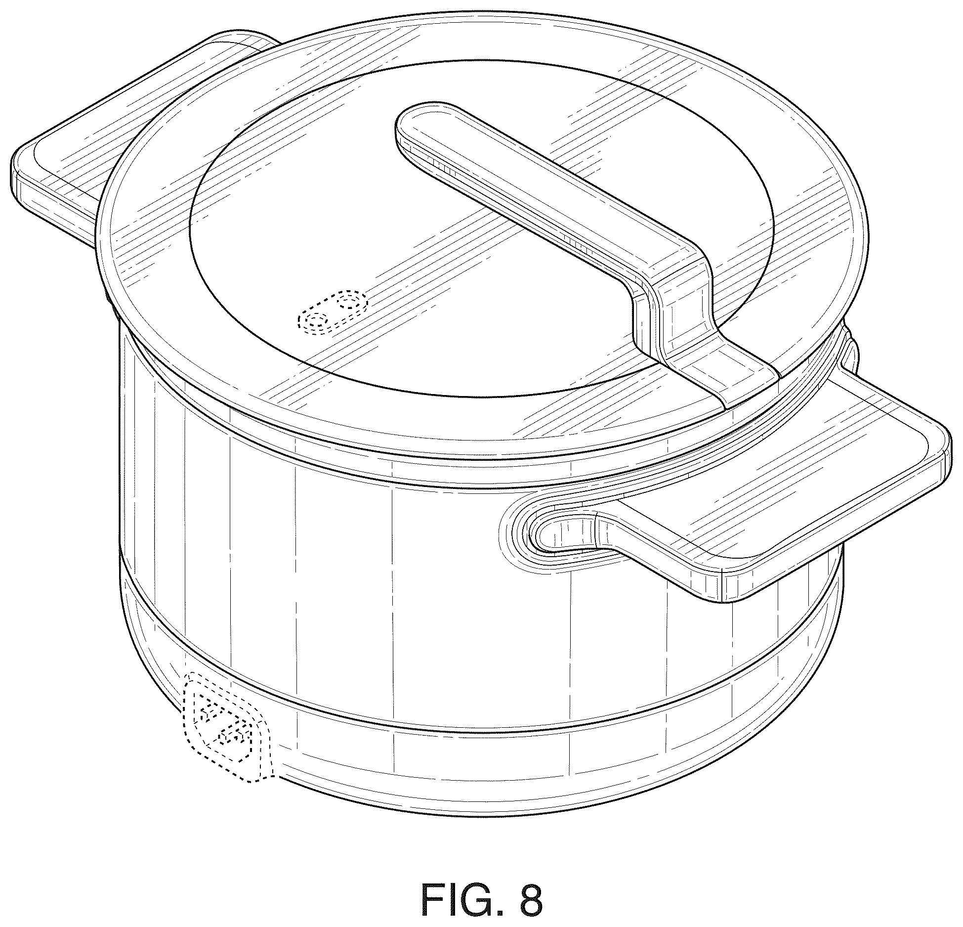 Patent USD1123504 Figure 8 – Stock pot