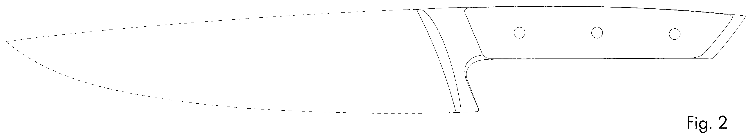 Patent USD1123516 Figure 2 – Knife handle