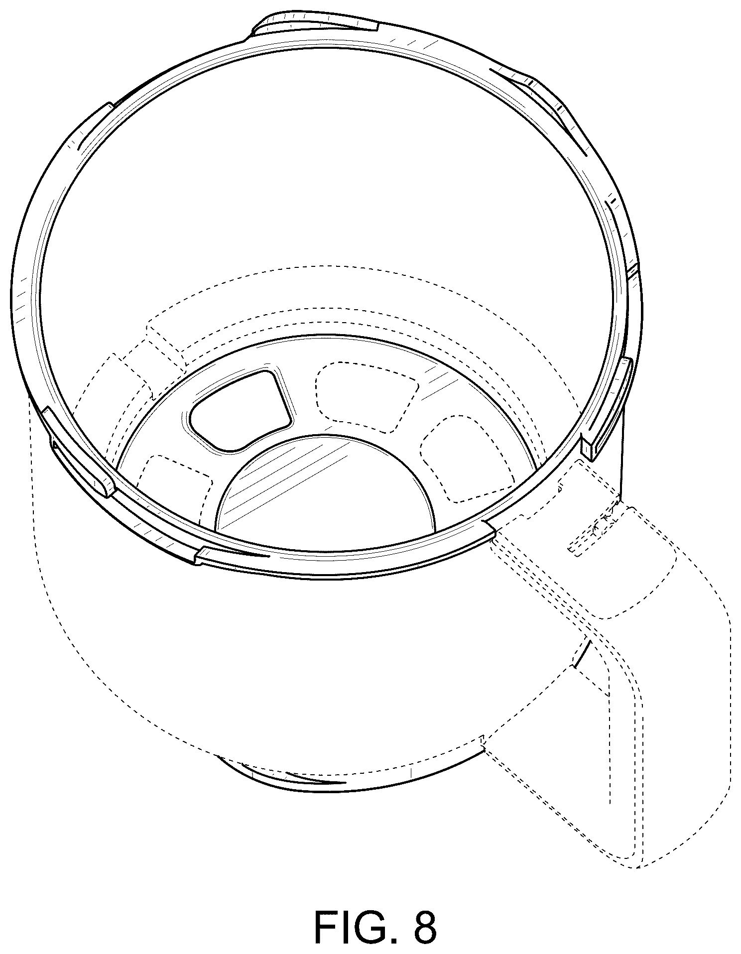 Patent USD1123518 Figure 5 – Container for a micro puree machine