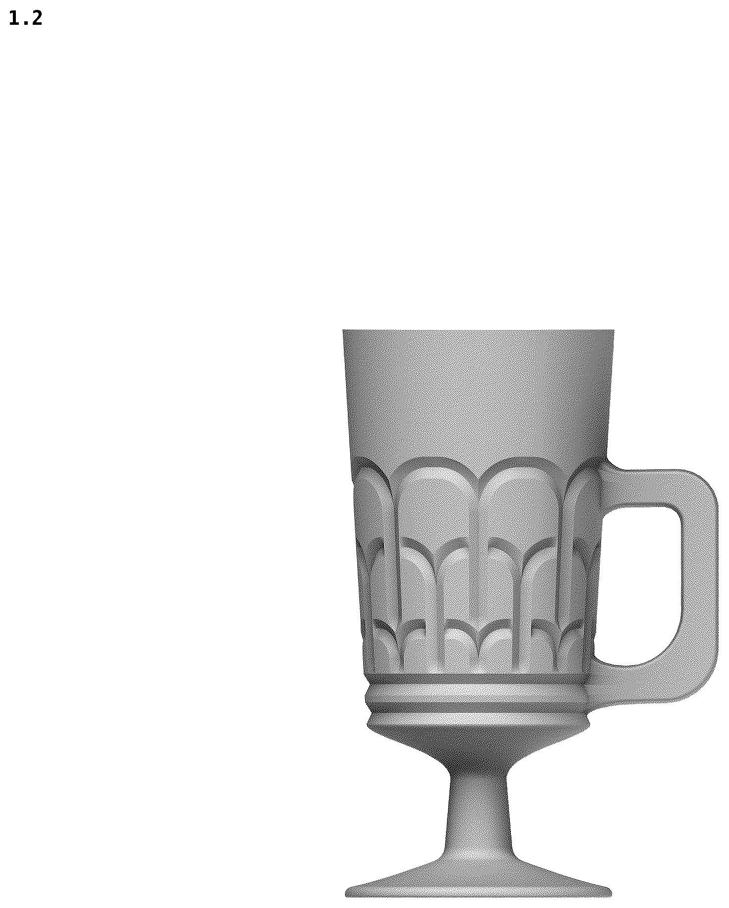Patent USD1123525 Figure 2 – Drinking glass