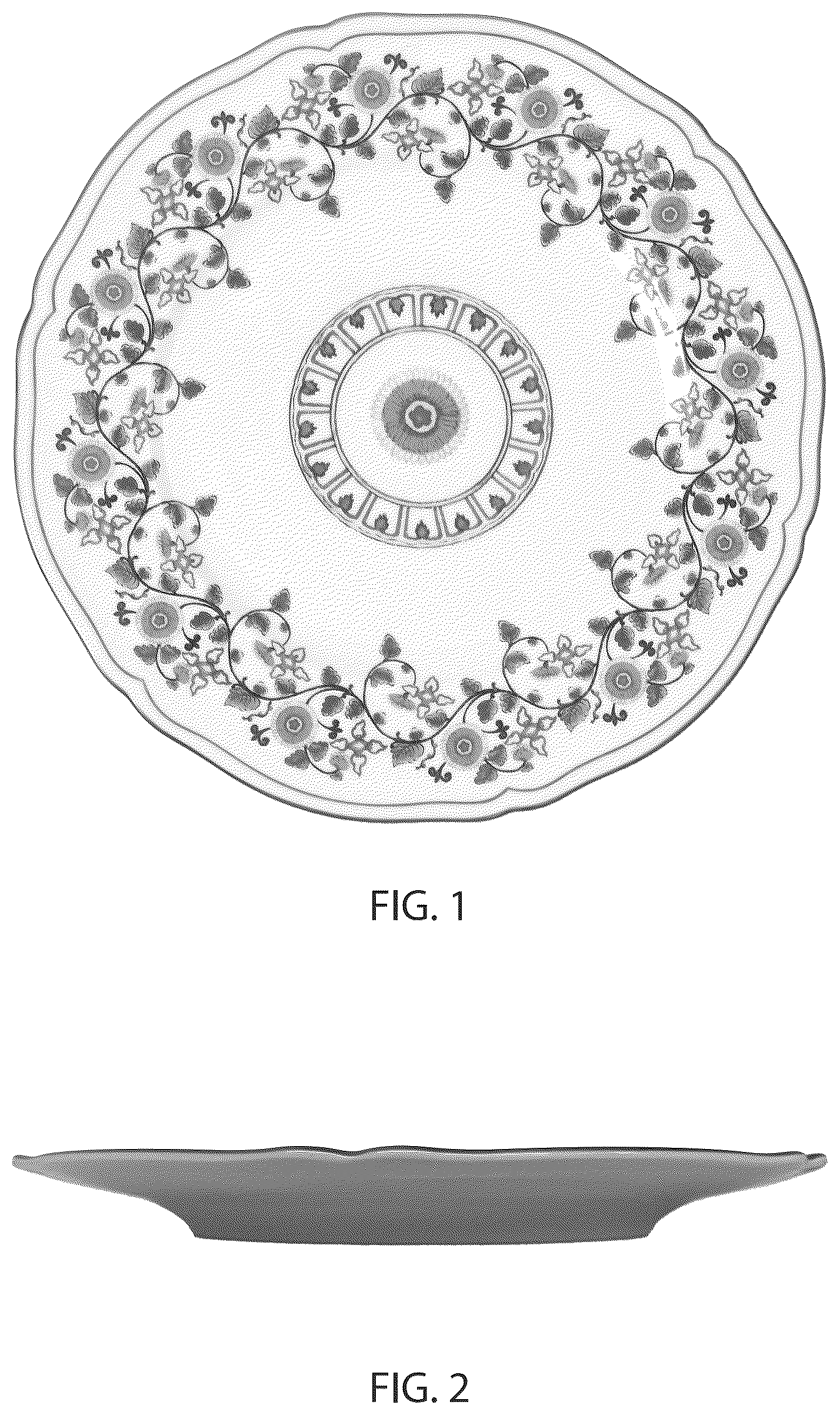 Patent USD1123527 Figure 1 – Plate