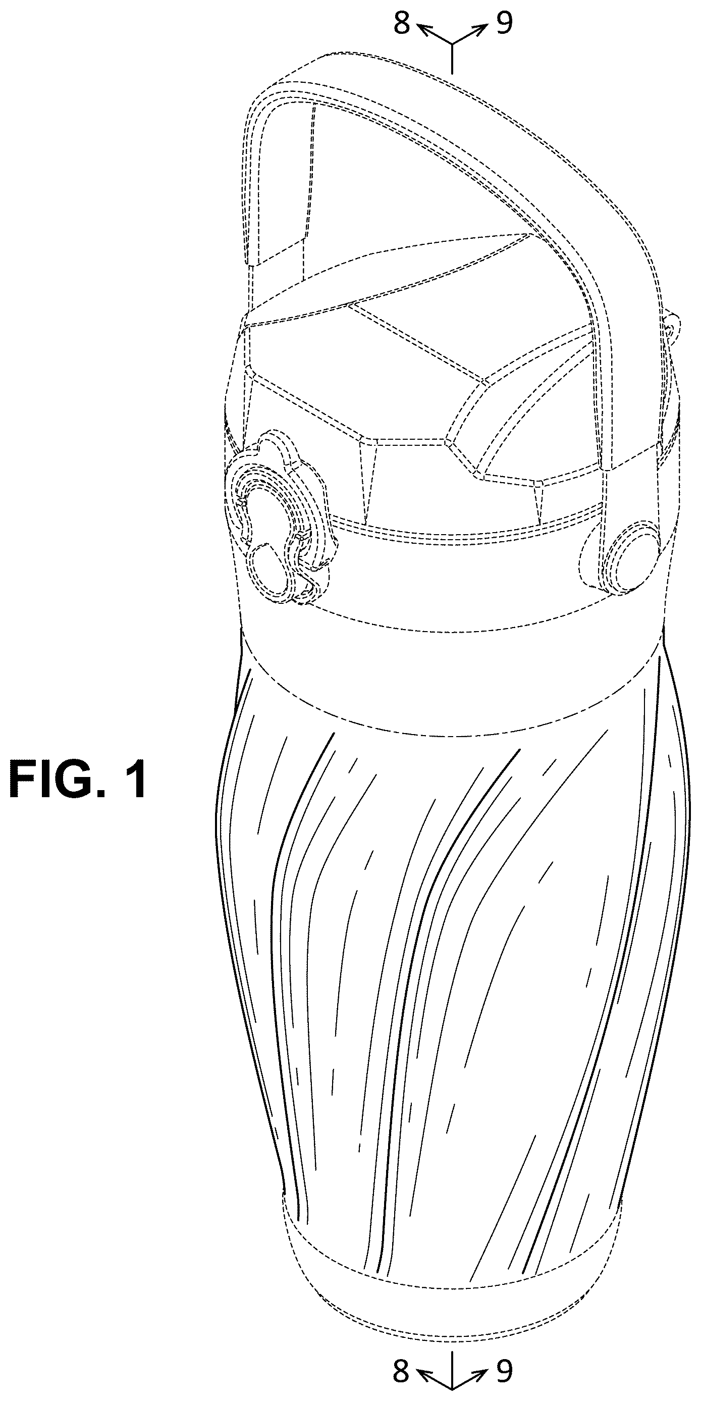 Patent USD1123532 Figure 1 – Beverage container