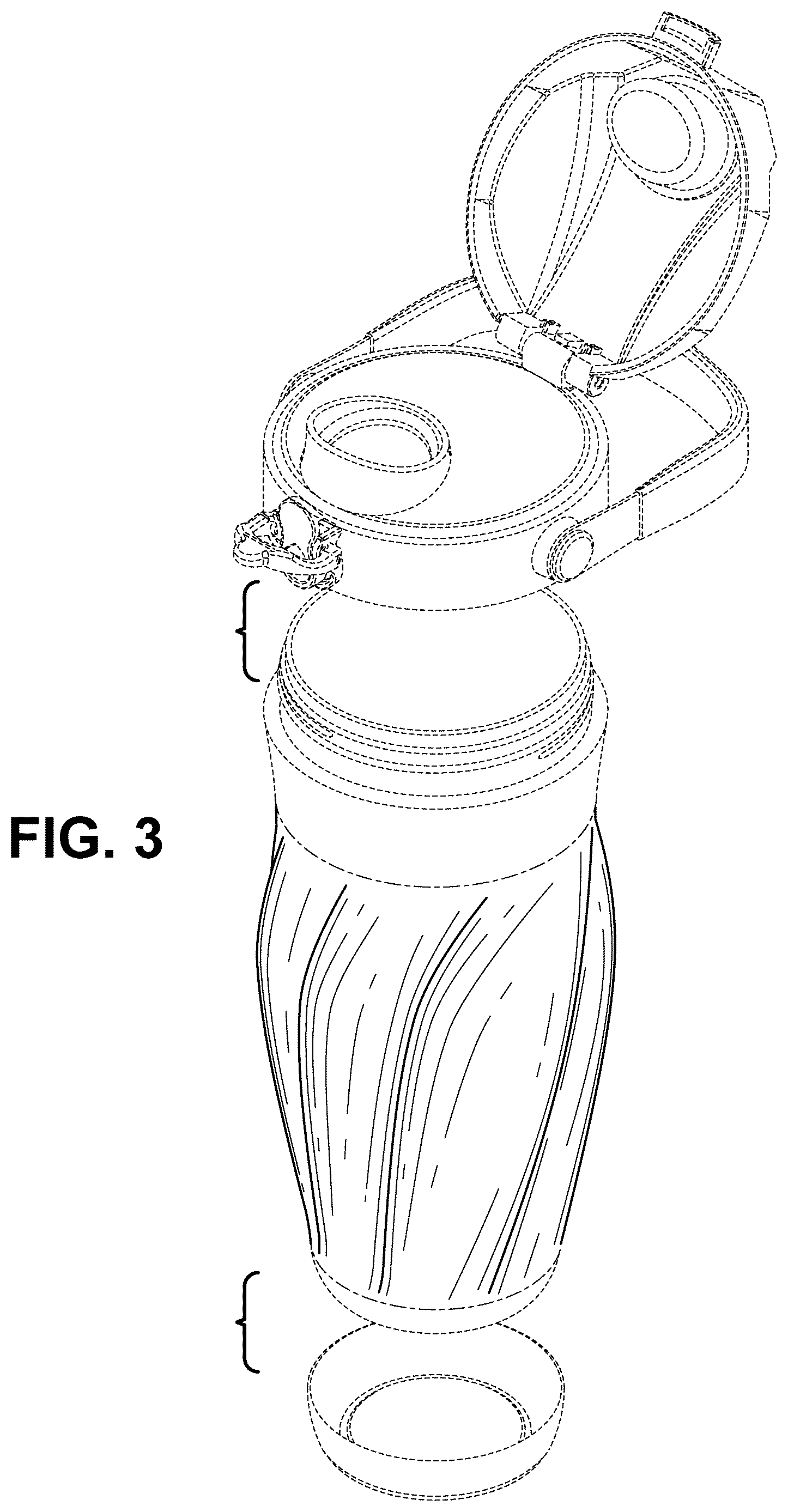 Patent USD1123532 Figure 3 – Beverage container