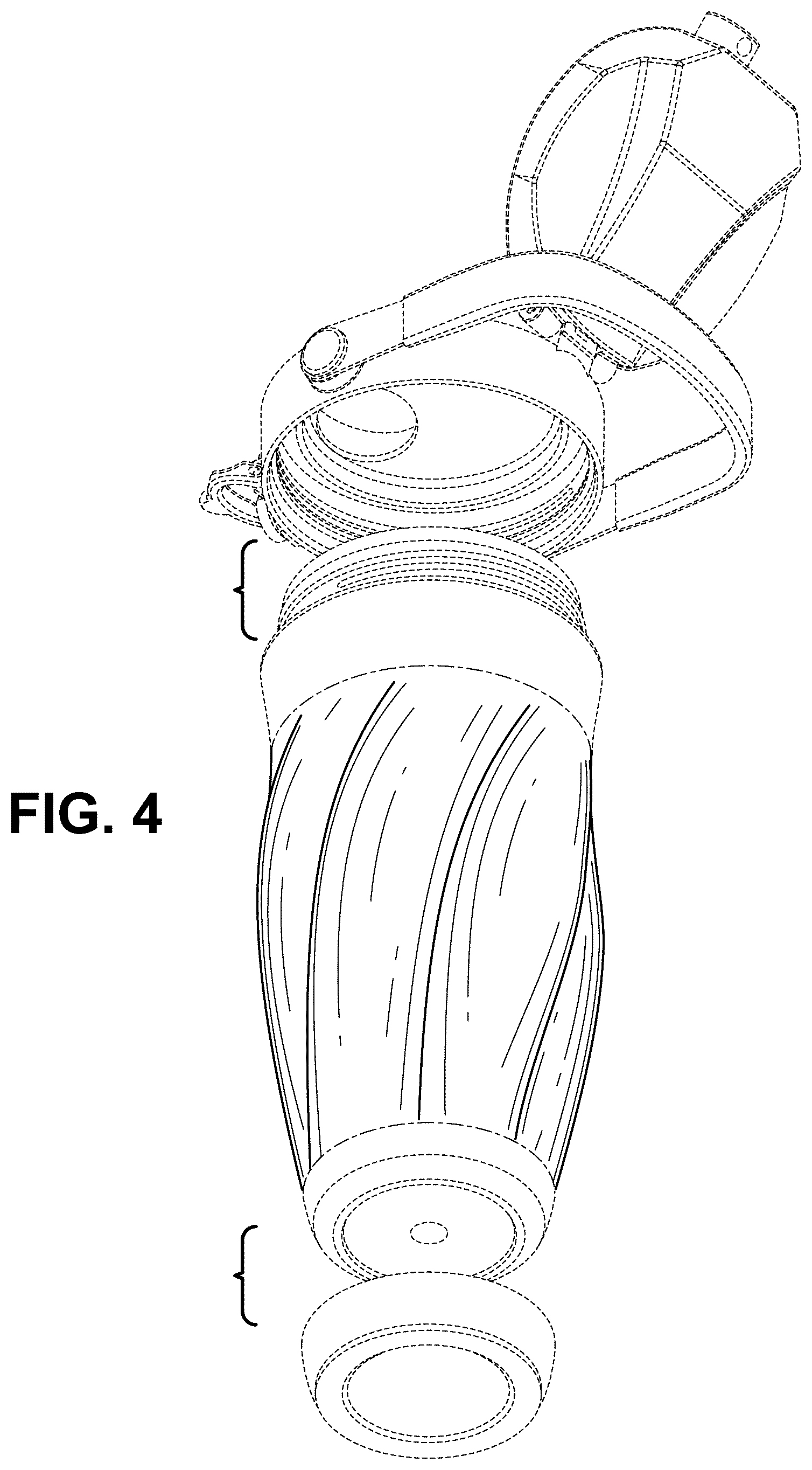 Patent USD1123532 Figure 4 – Beverage container
