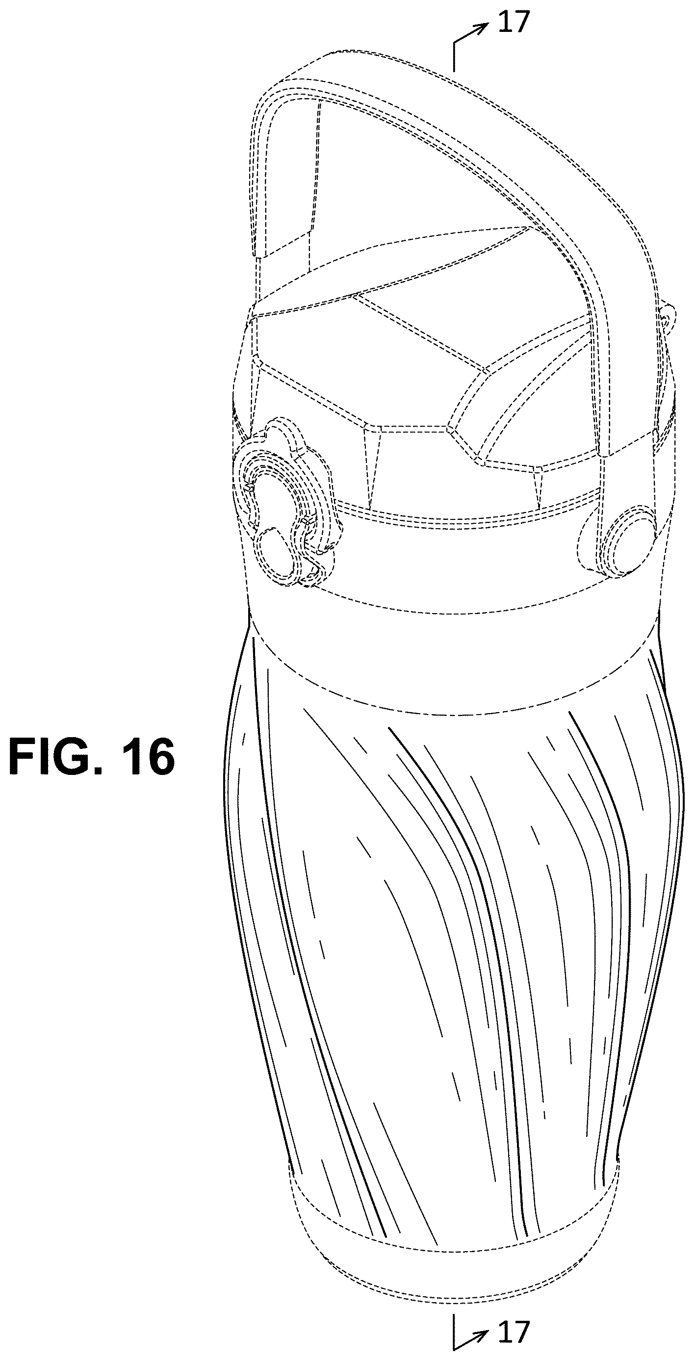 Patent USD1123532 Figure 16 – Beverage container