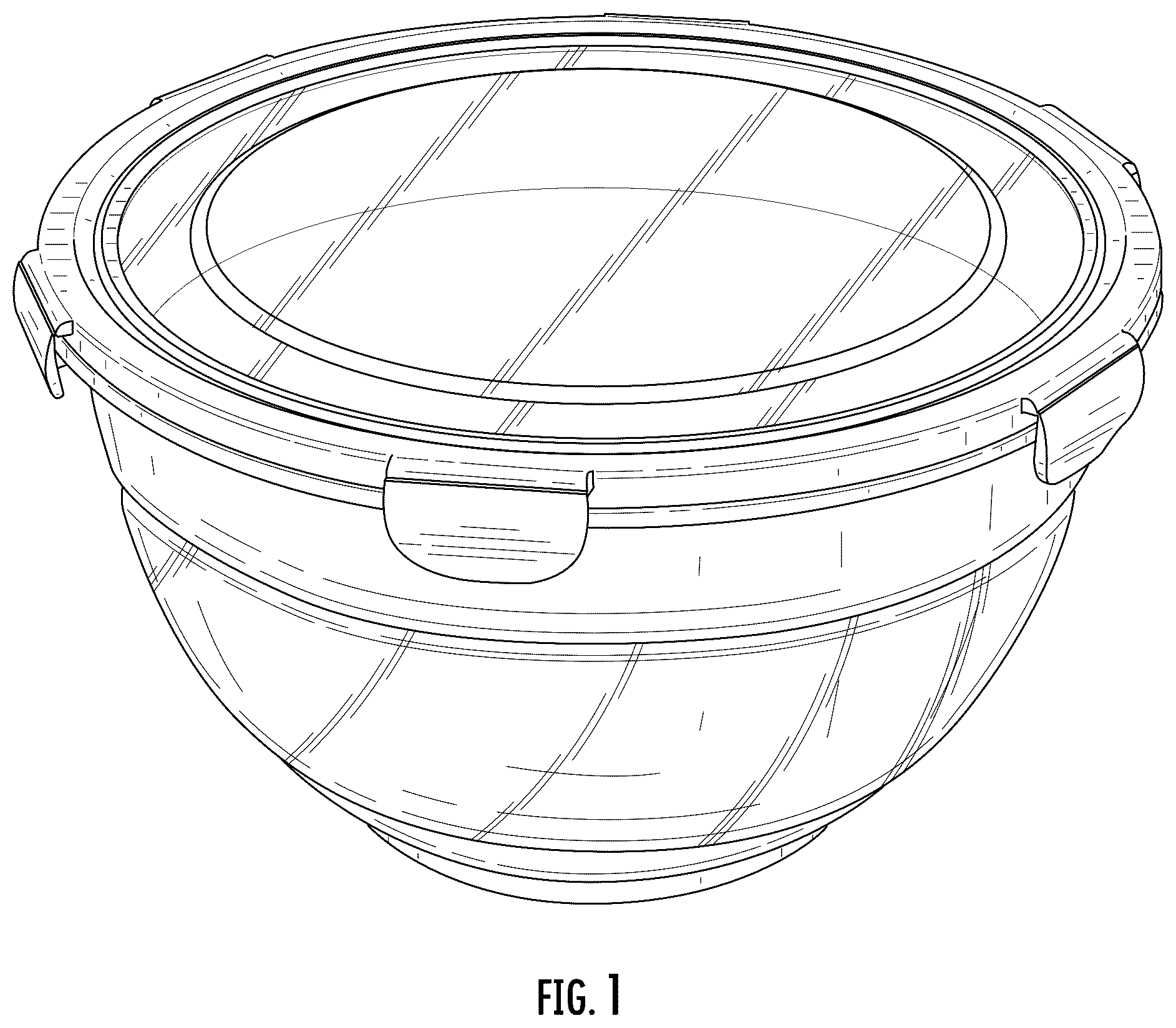 Patent USD1123533 Figure 1 – Collapsible bowl with locking lid