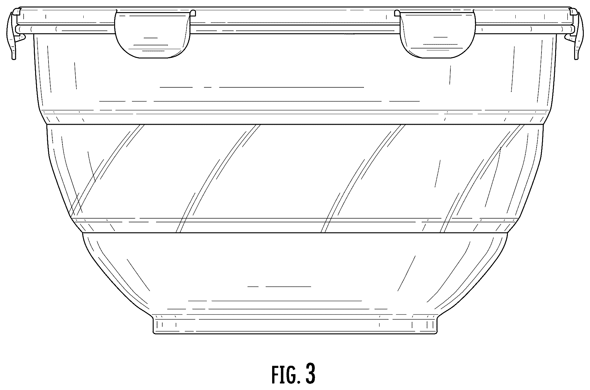 Patent USD1123533 Figure 3 – Collapsible bowl with locking lid
