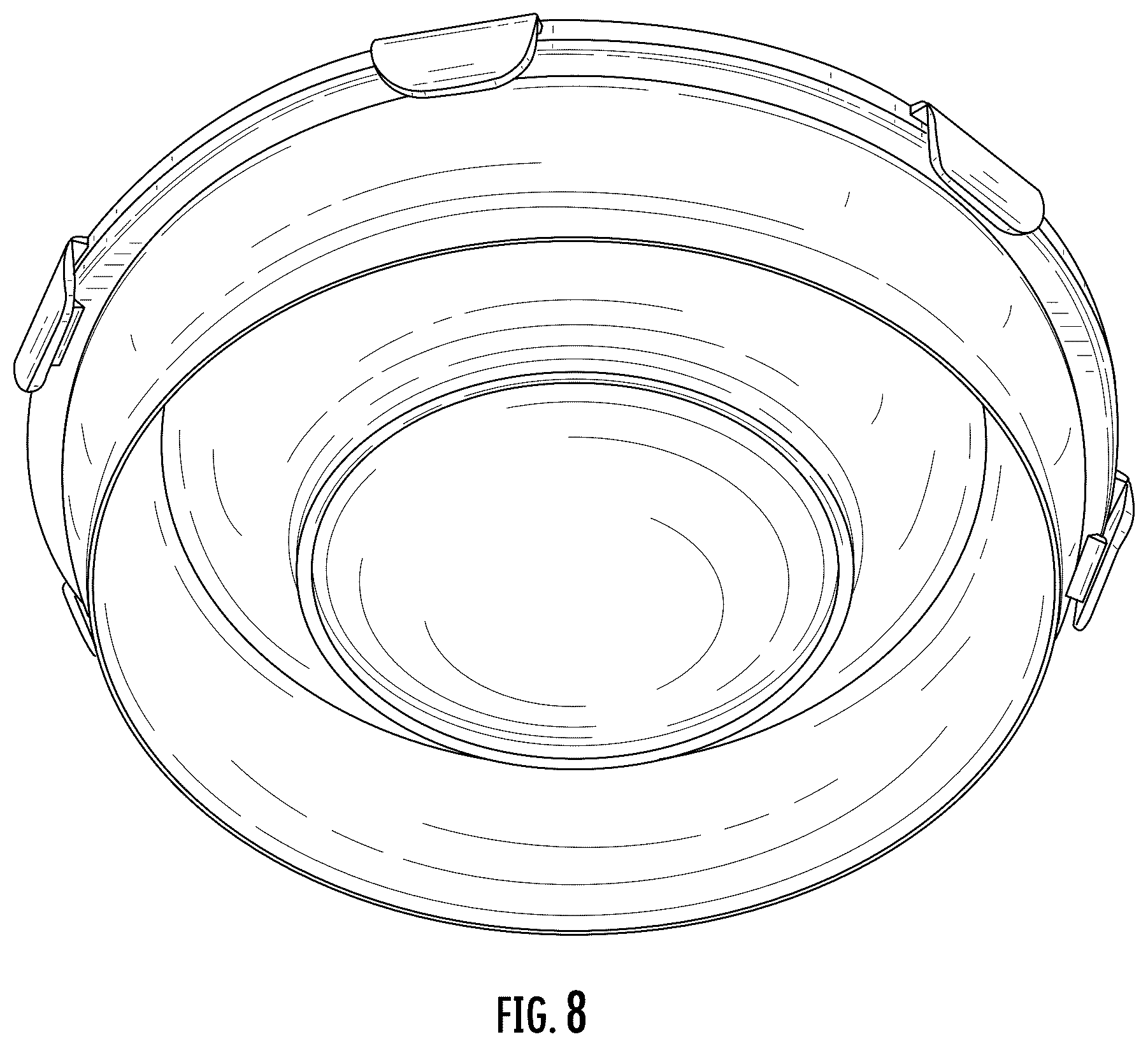 Patent USD1123533 Figure 8 – Collapsible bowl with locking lid