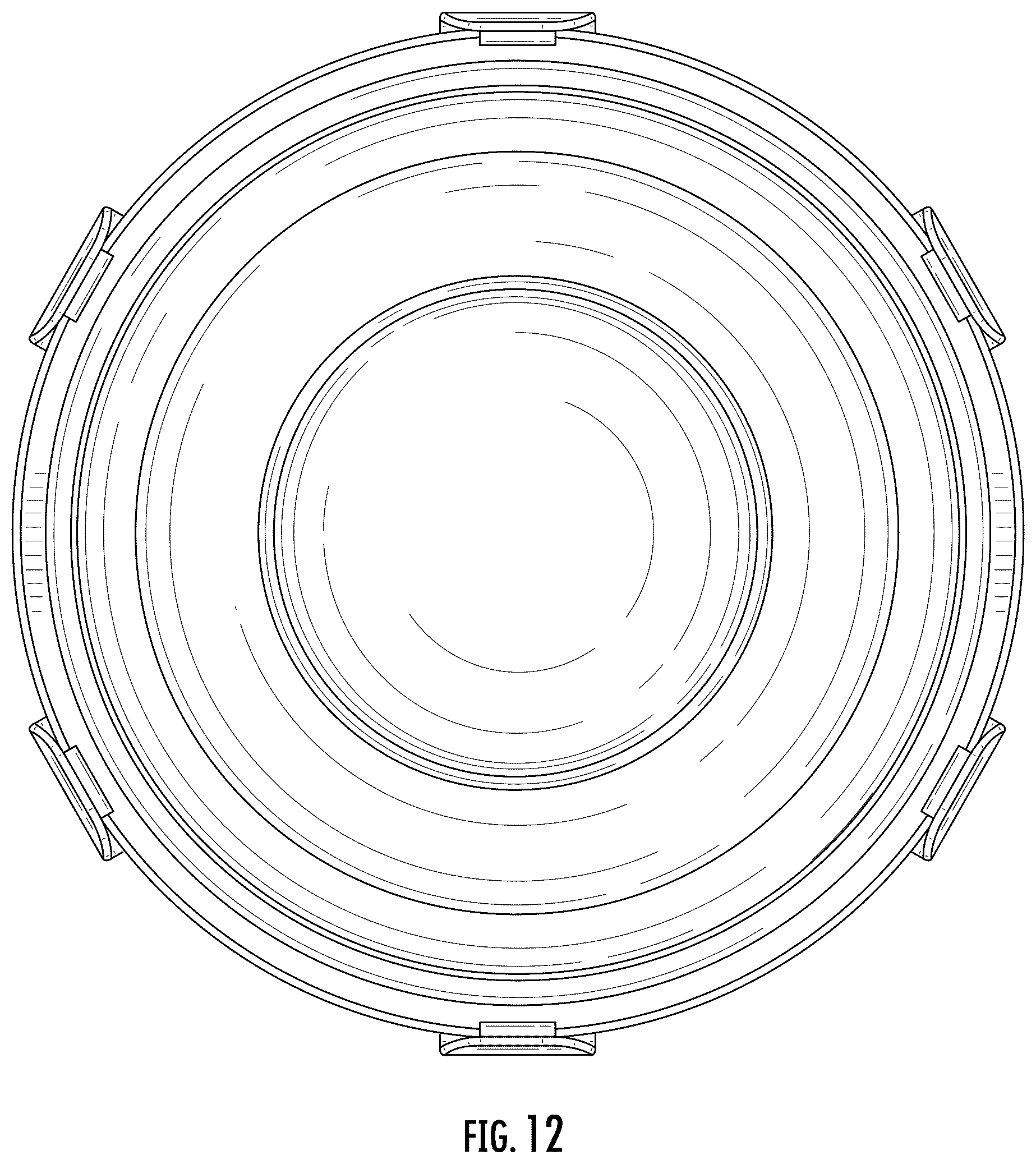 Patent USD1123533 Figure 12 – Collapsible bowl with locking lid