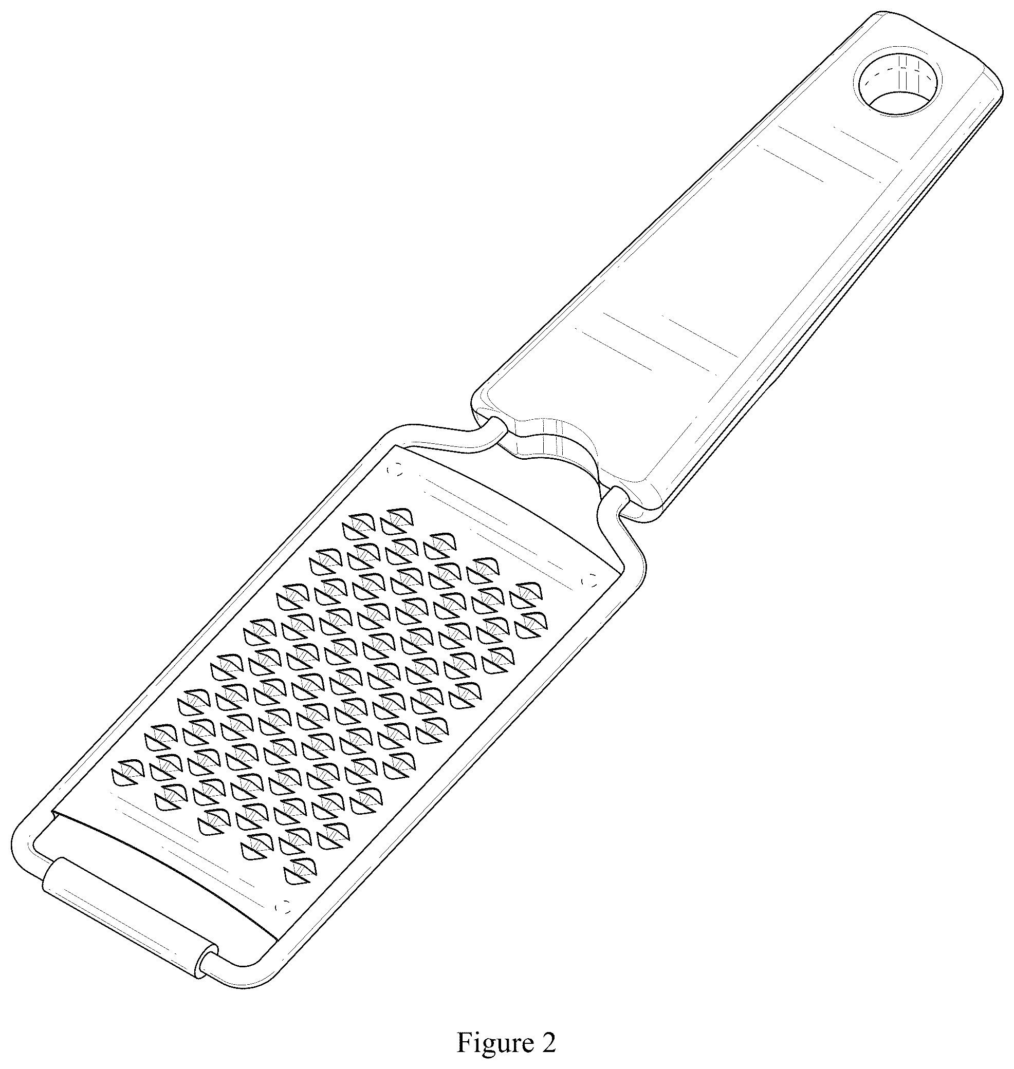 Patent USD1123539 Figure 2 – Grater