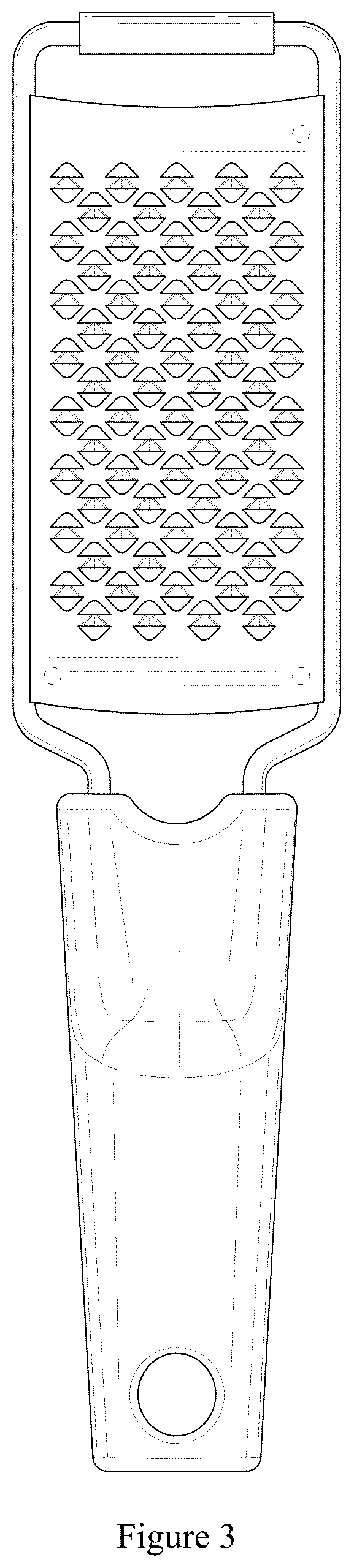 Patent USD1123539 Figure 3 – Grater