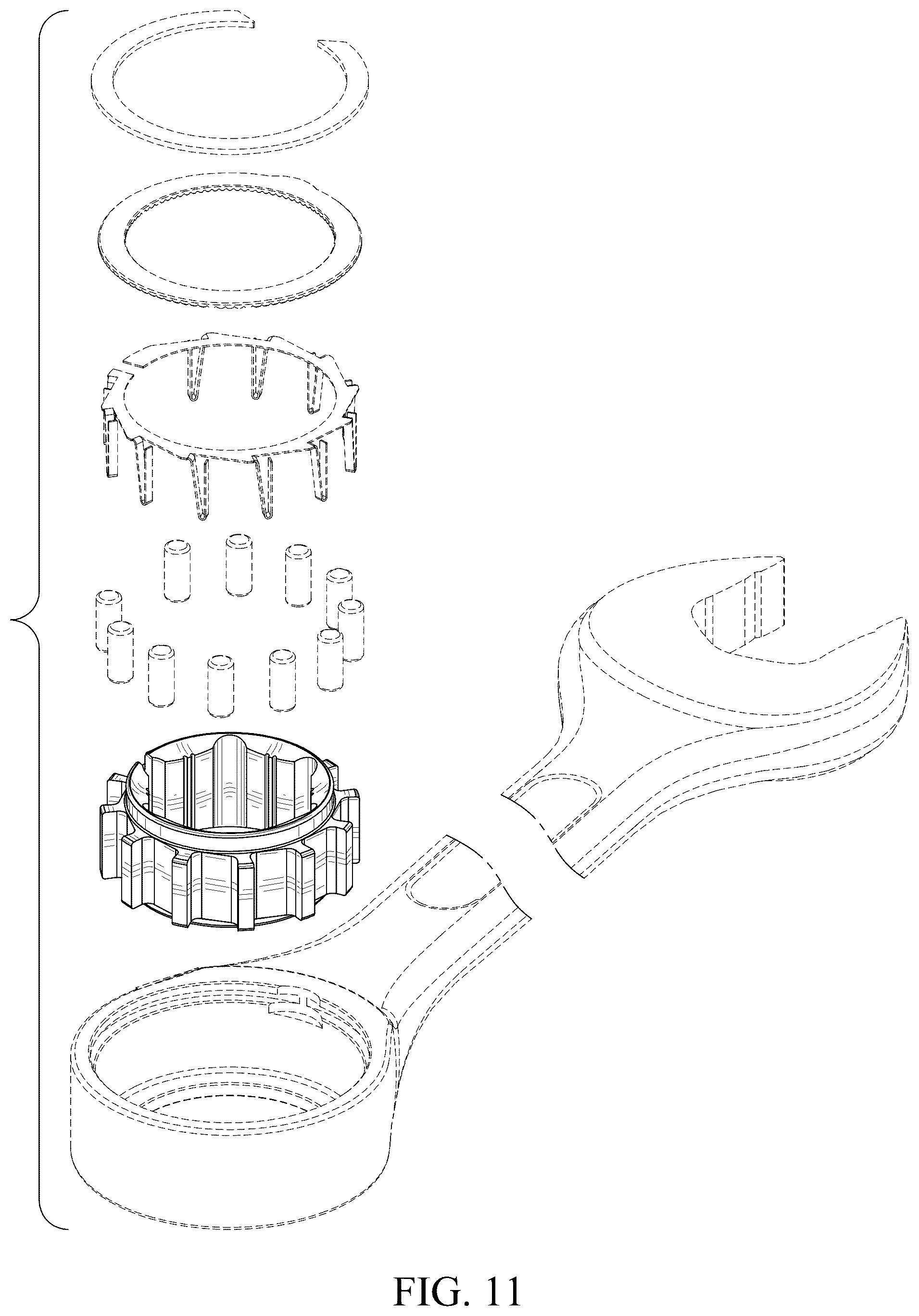 Patent USD1123549 Figure 7 – Gear for a hand tool
