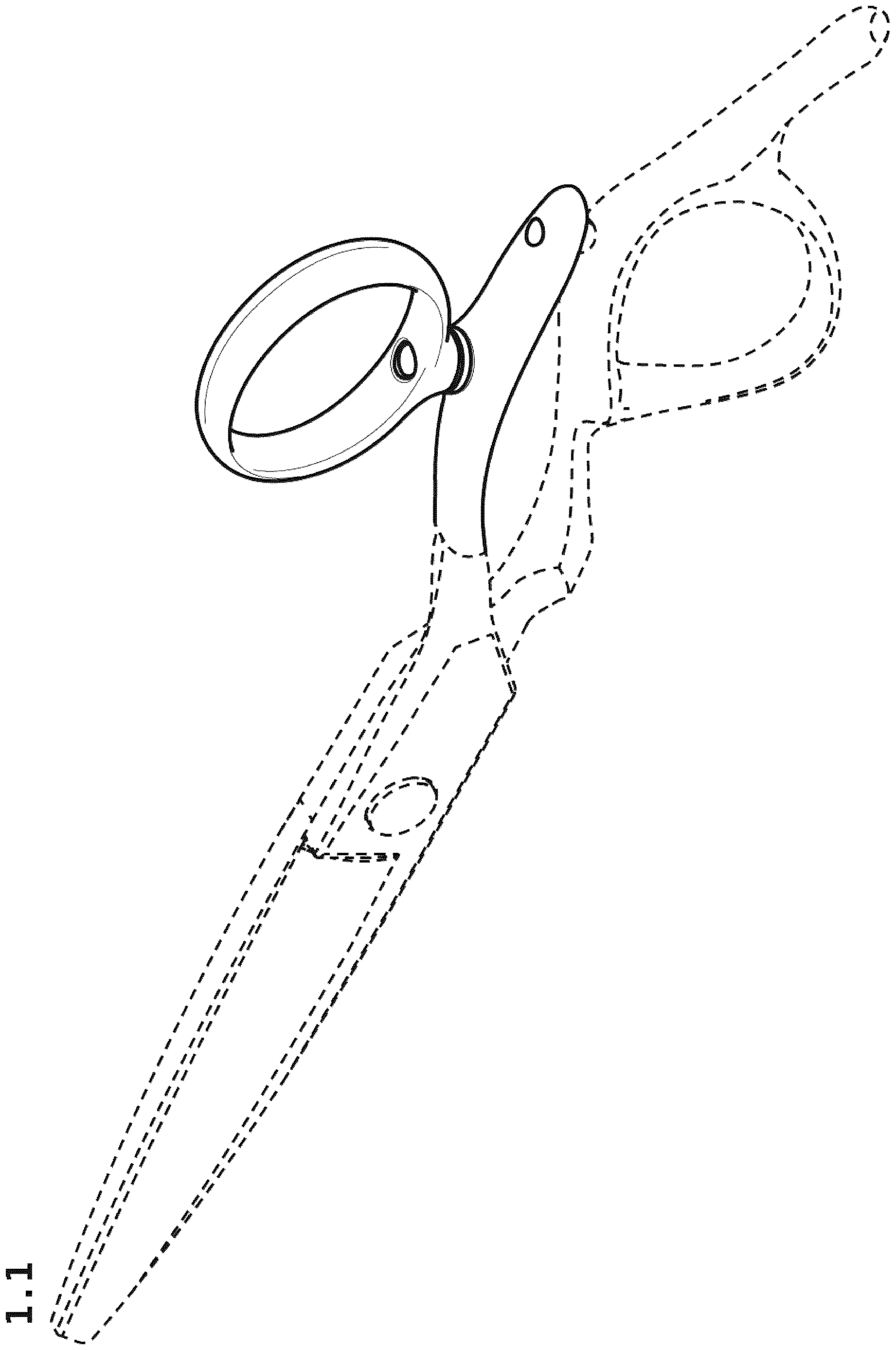 Patent USD1123551 Figure 1 – Scissors