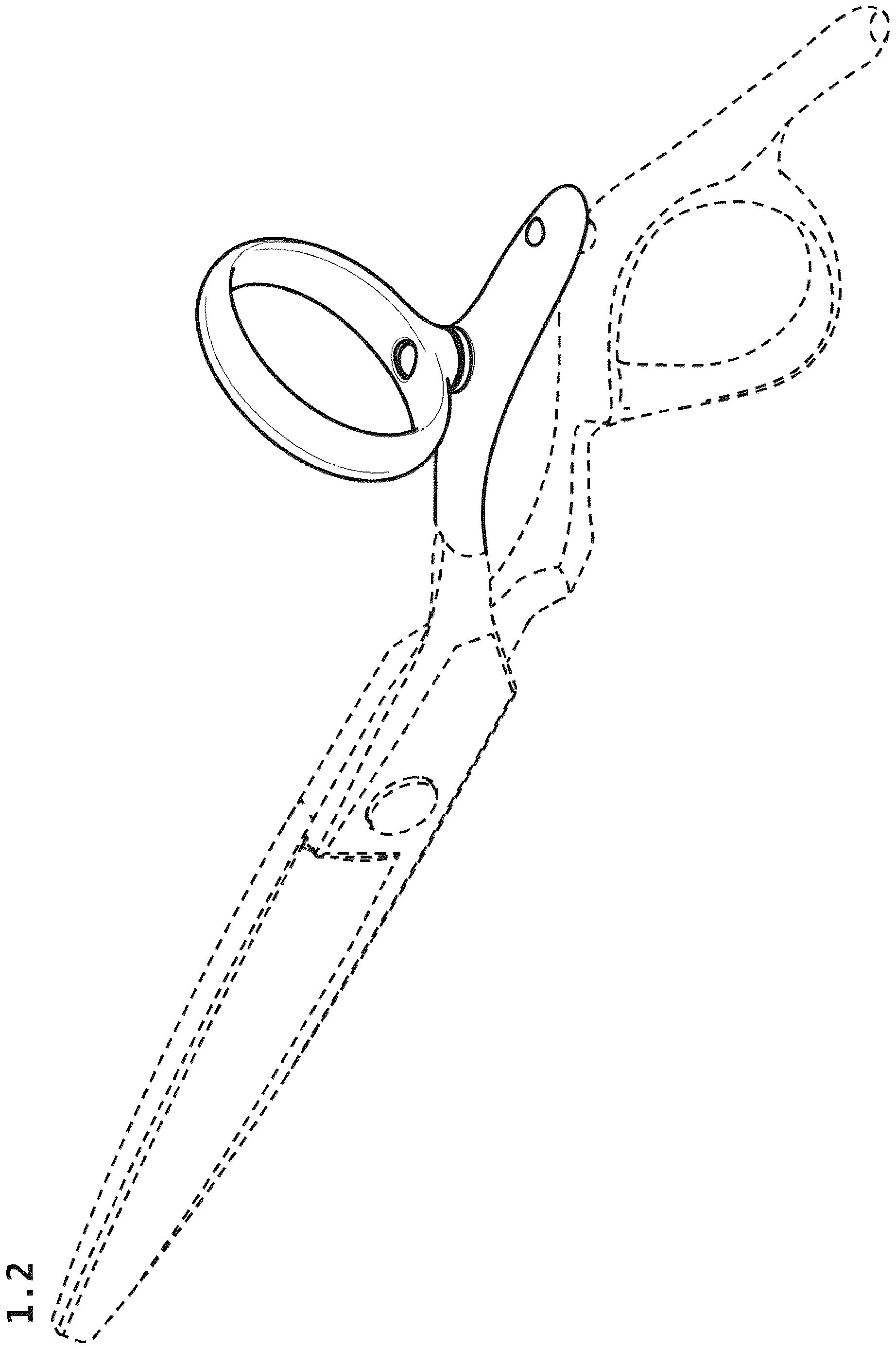 Patent USD1123551 Figure 2 – Scissors