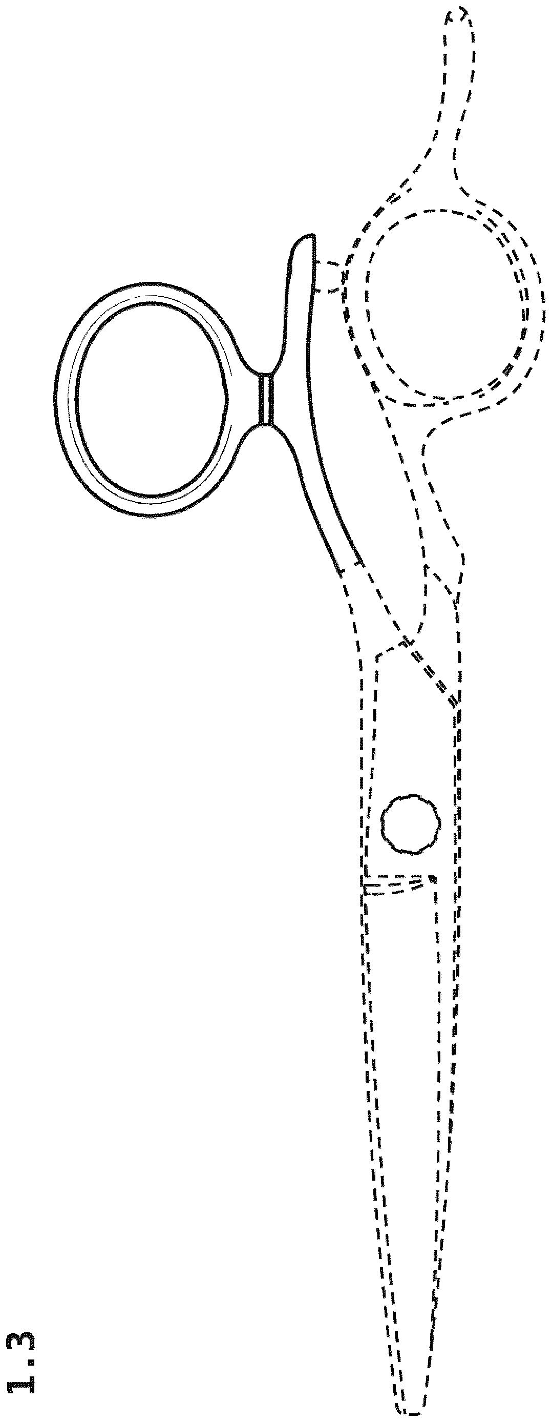 Patent USD1123551 Figure 3 – Scissors