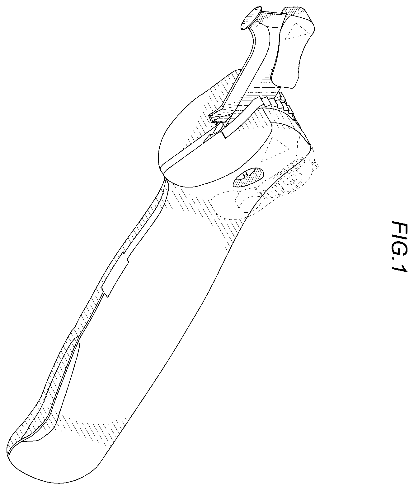 Patent USD1123556 Figure 1 – Sheath knife