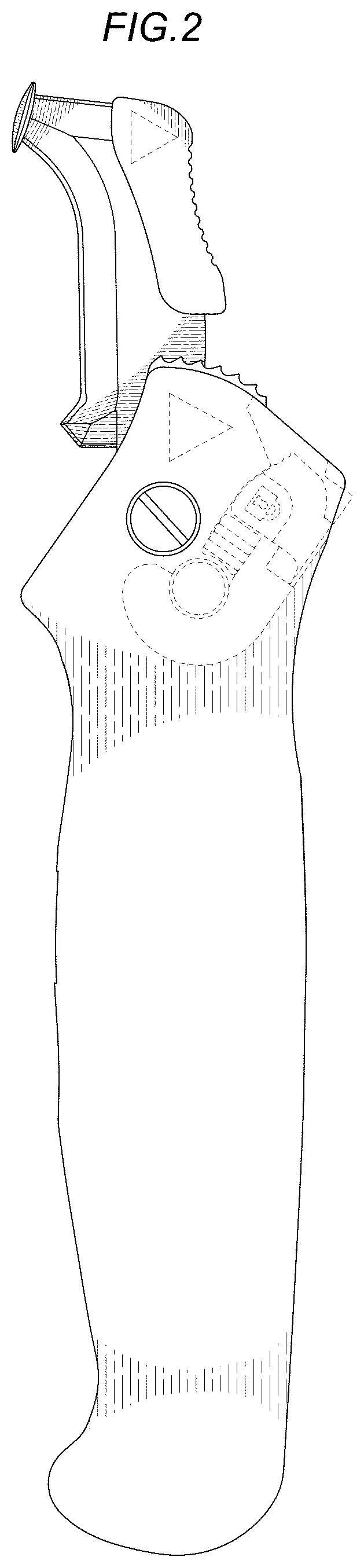 Patent USD1123556 Figure 2 – Sheath knife