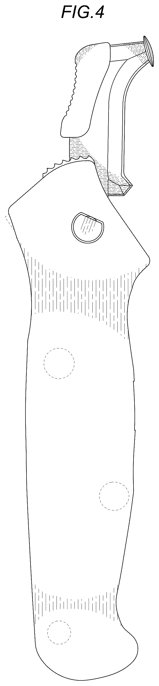 Patent USD1123556 Figure 4 – Sheath knife