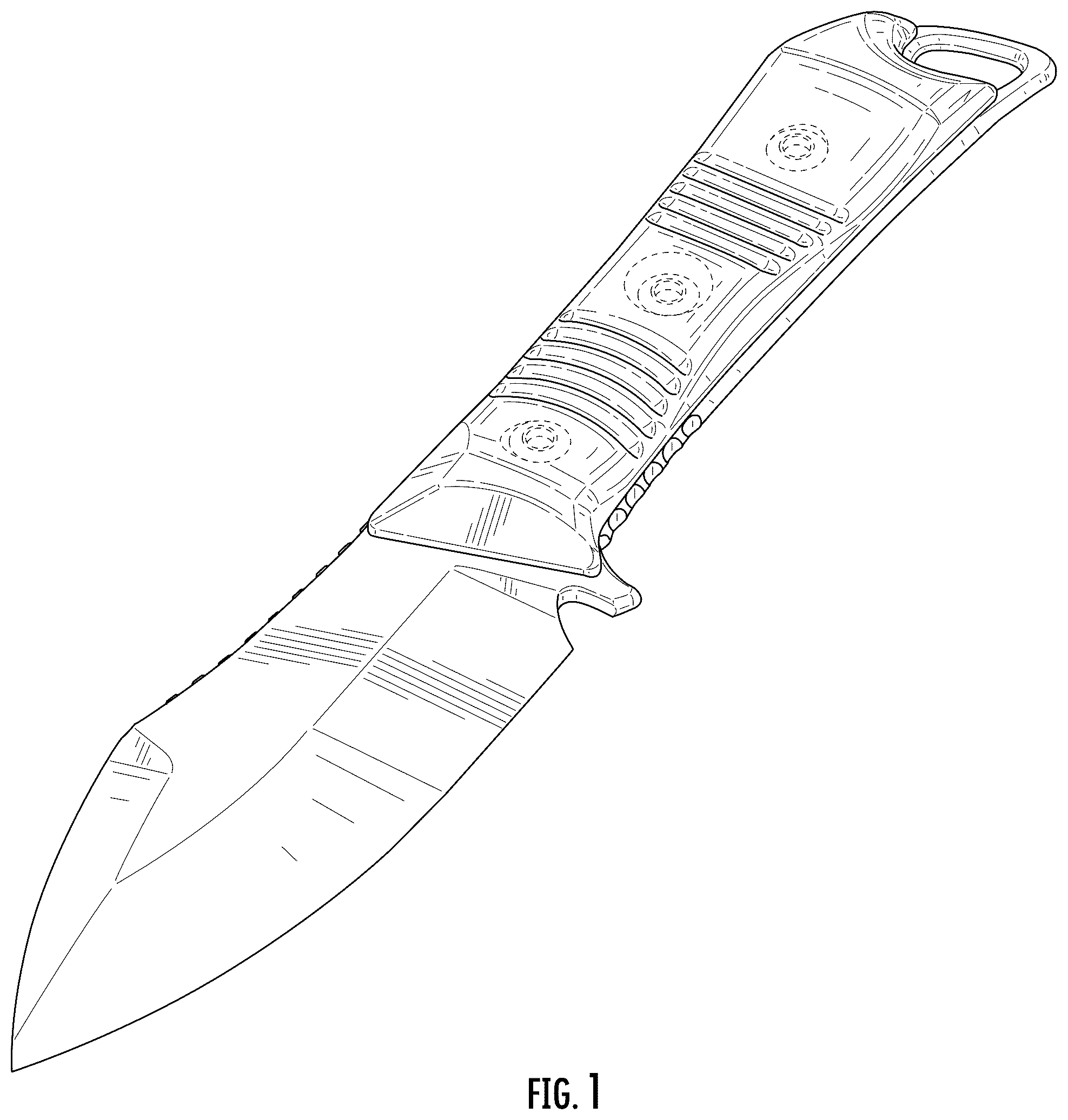 Patent USD1123557 Figure 1 – Fixed blade knife