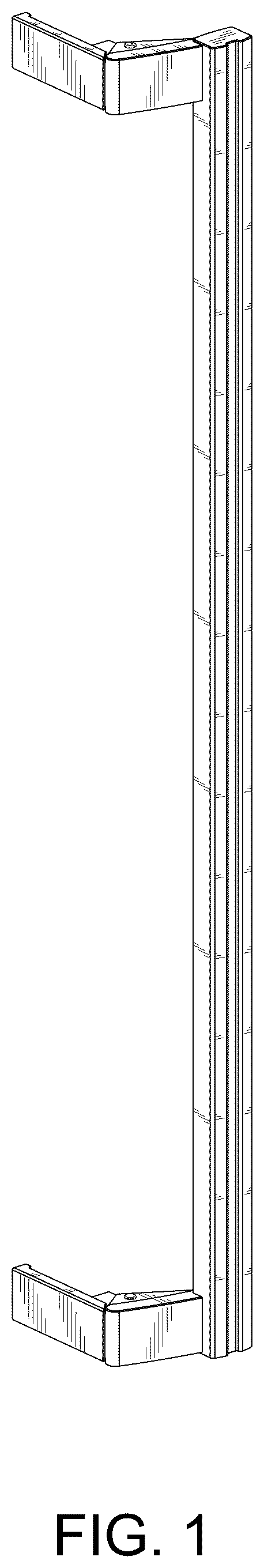 Patent USD1123563 Figure 1 – Door handle for beef refrigeration display cabinet