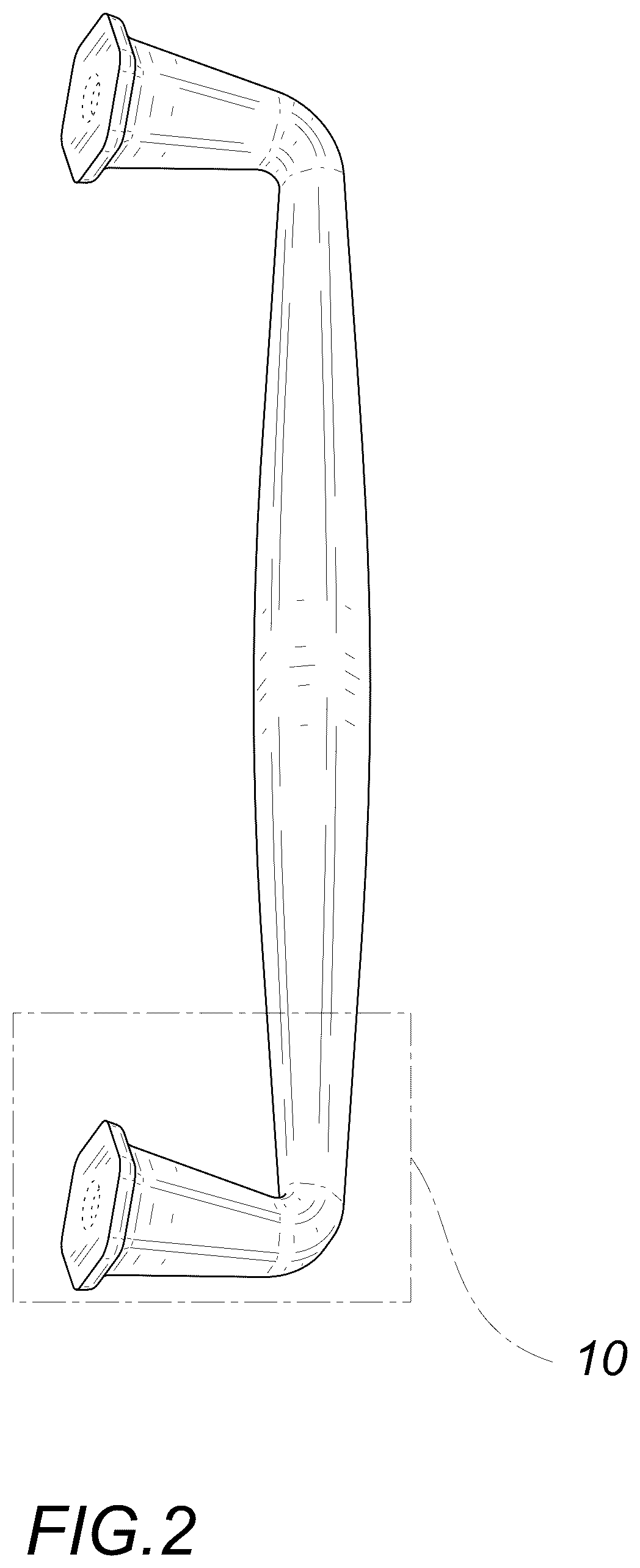 Patent USD1123564 Figure 2 – Door handle