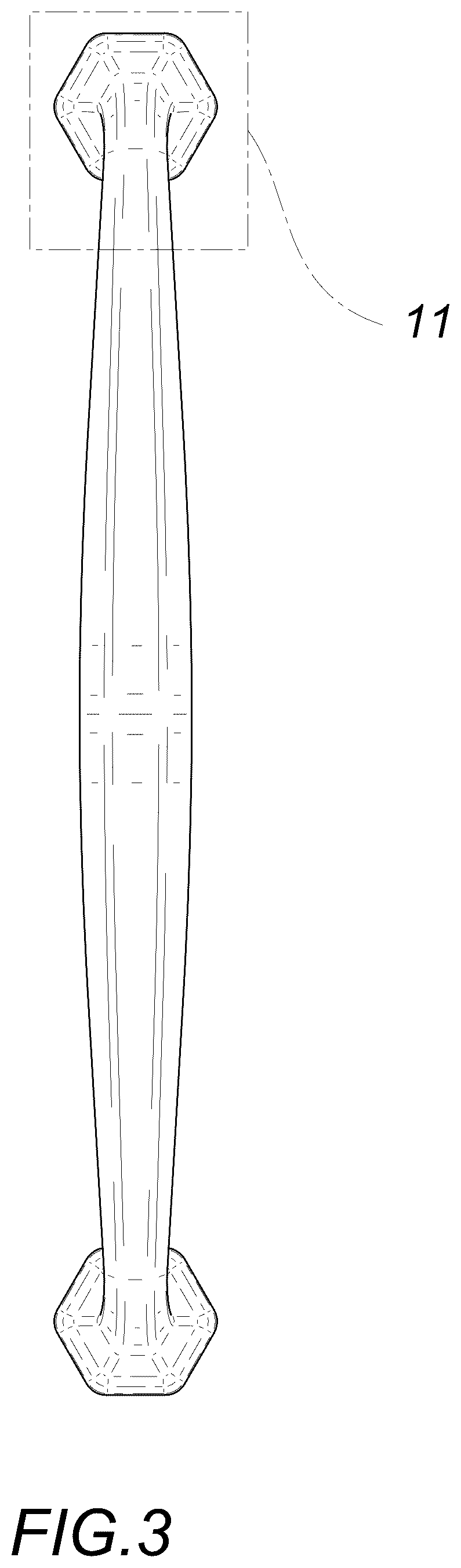Patent USD1123564 Figure 3 – Door handle