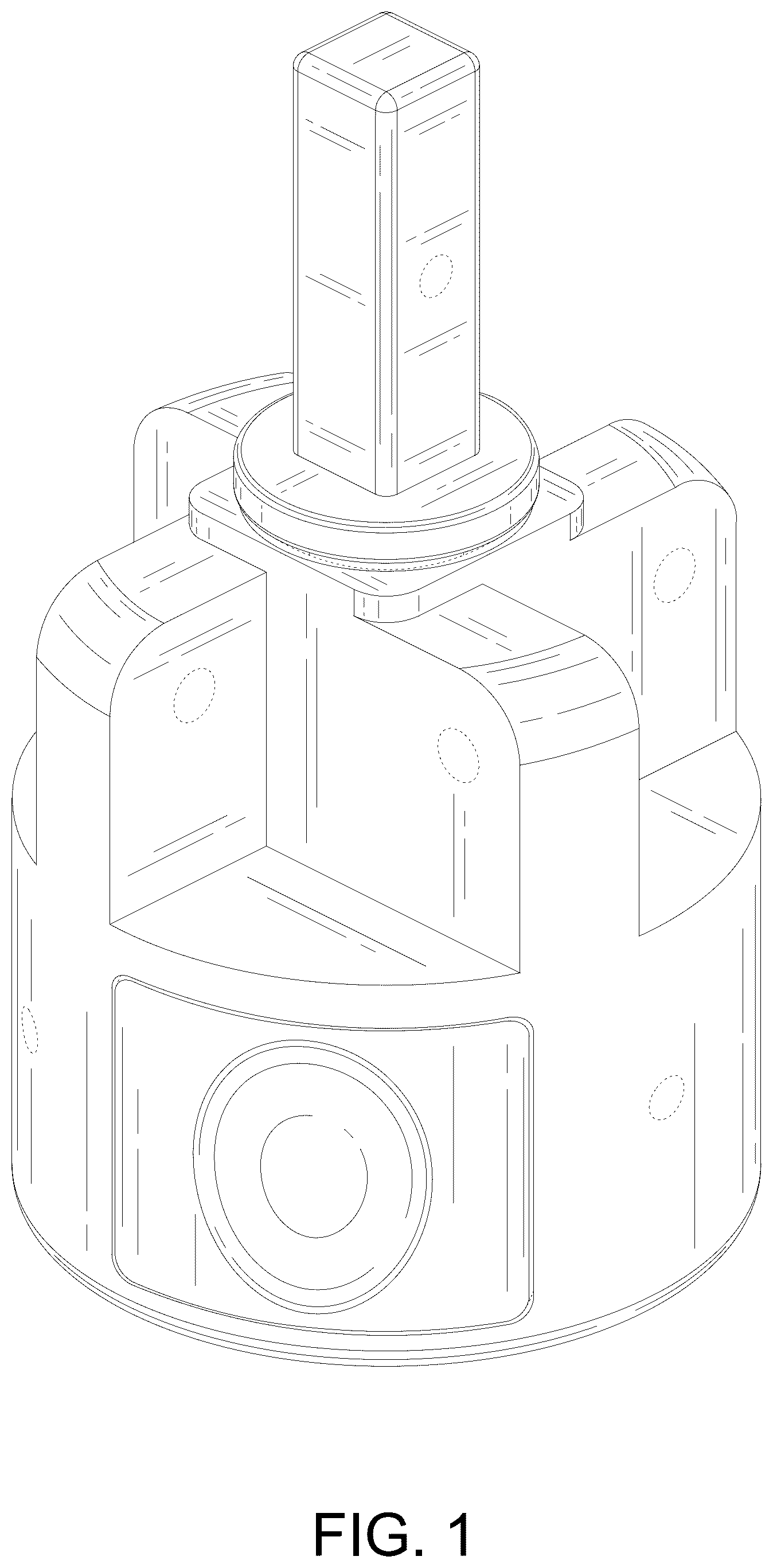 Patent USD1123568 Figure 1 – Central lock for folding tent