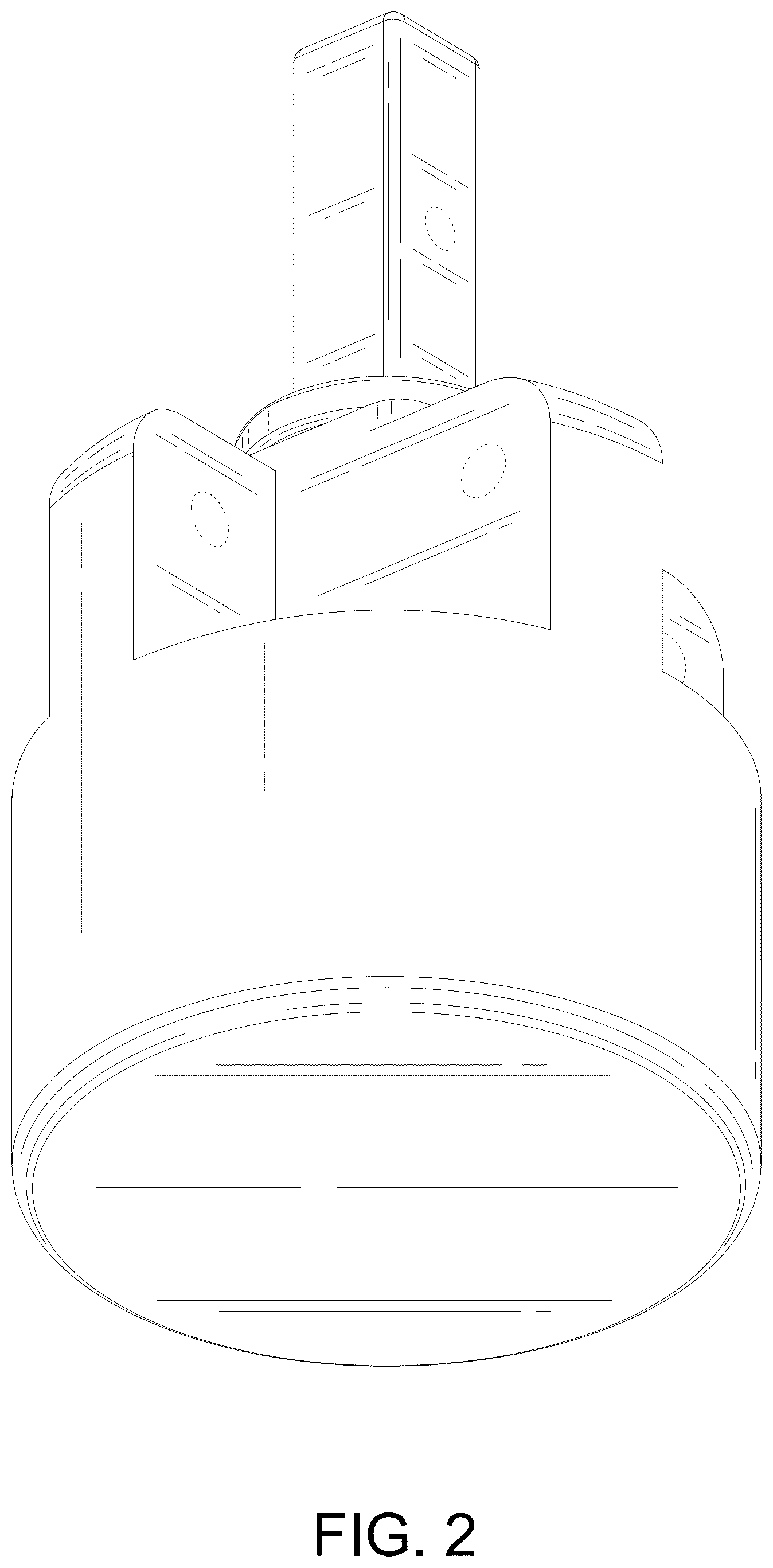 Patent USD1123568 Figure 2 – Central lock for folding tent
