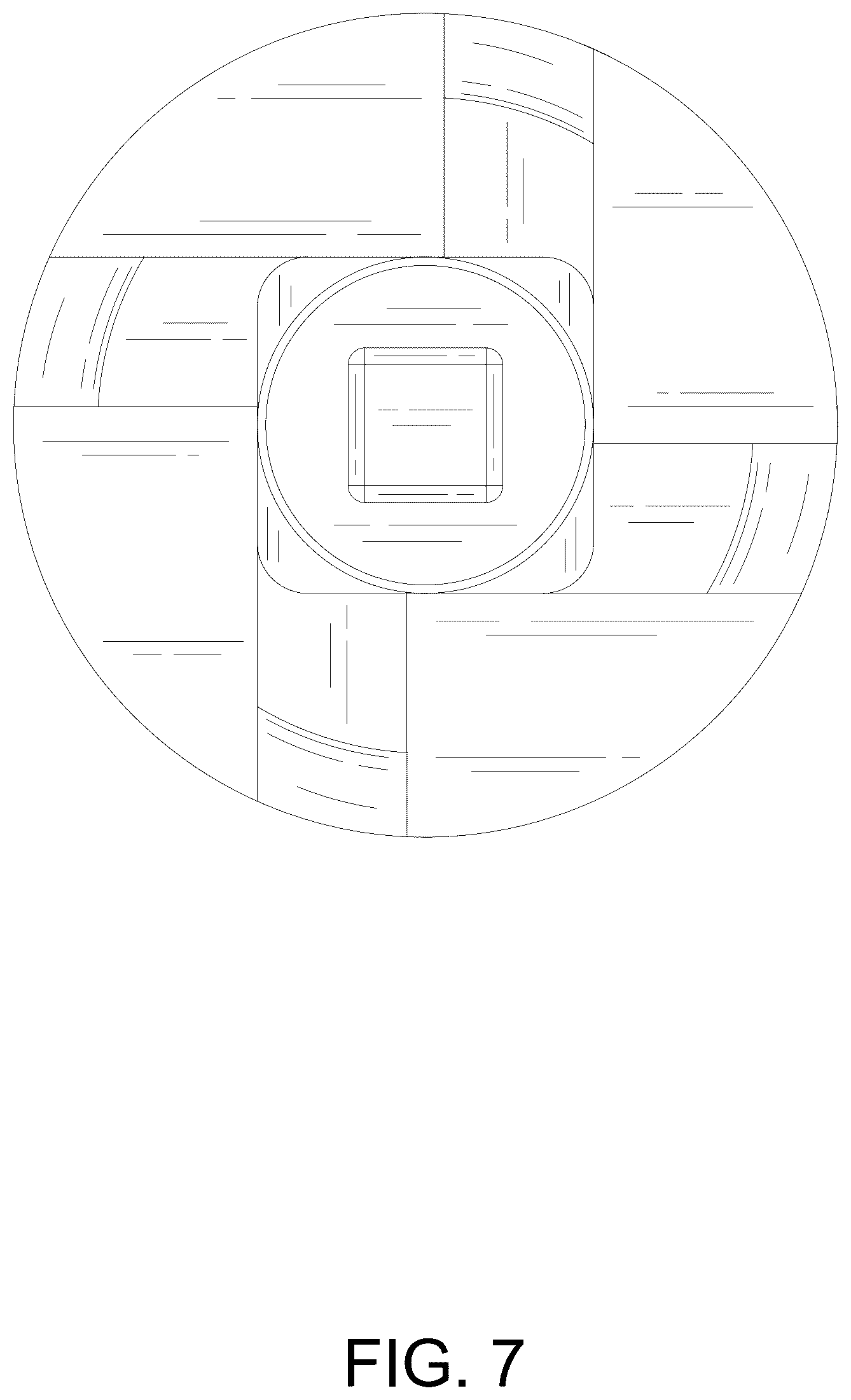 Patent USD1123568 Figure 7 – Central lock for folding tent