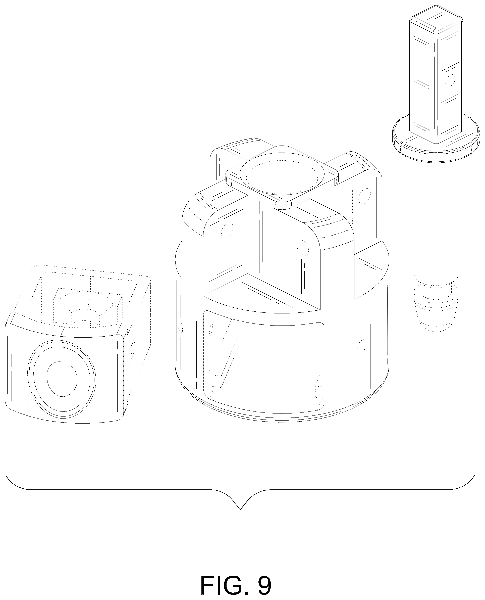 Patent USD1123568 Figure 9 – Central lock for folding tent