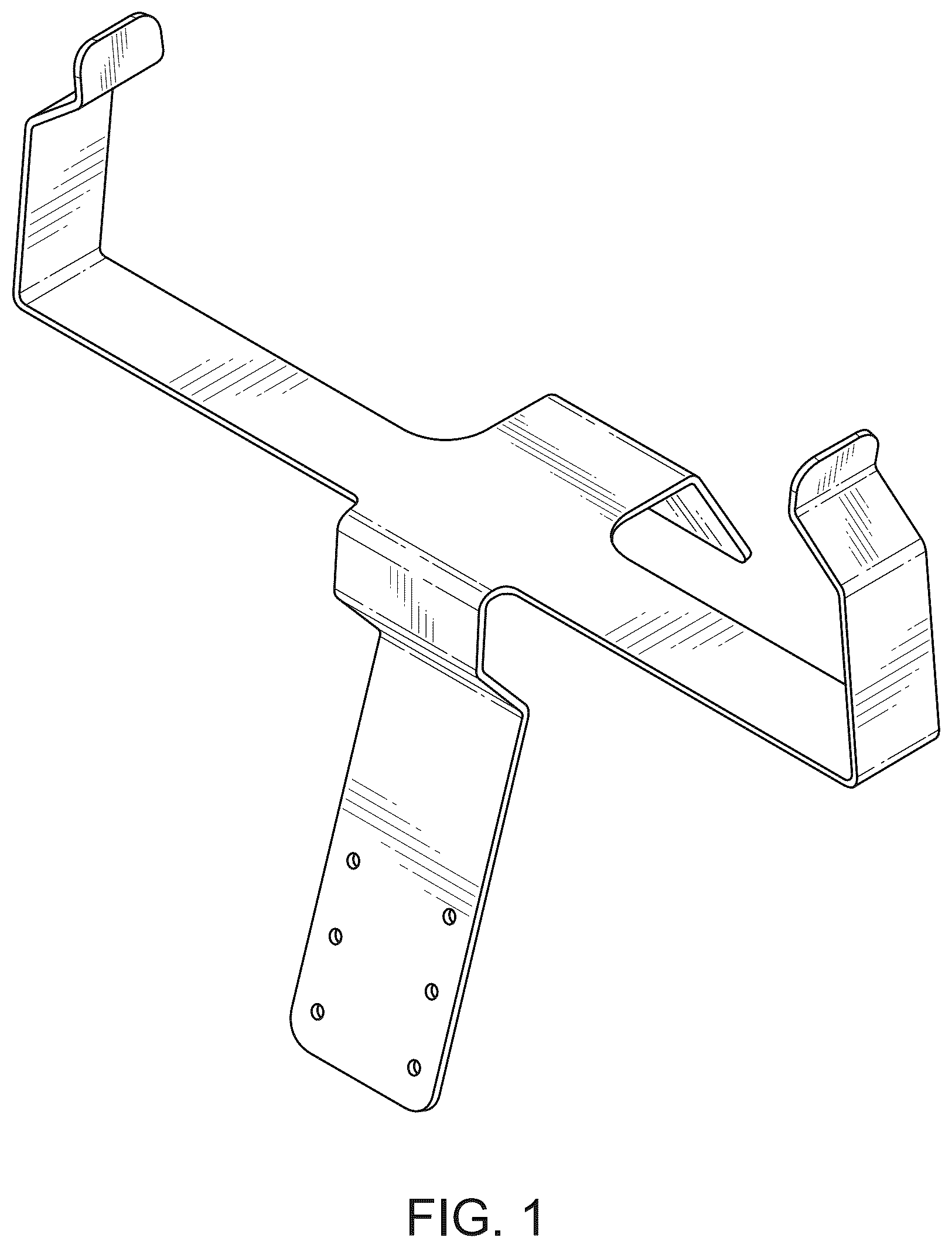 Patent USD1123573 Figure 1 – Screen mounting bracket