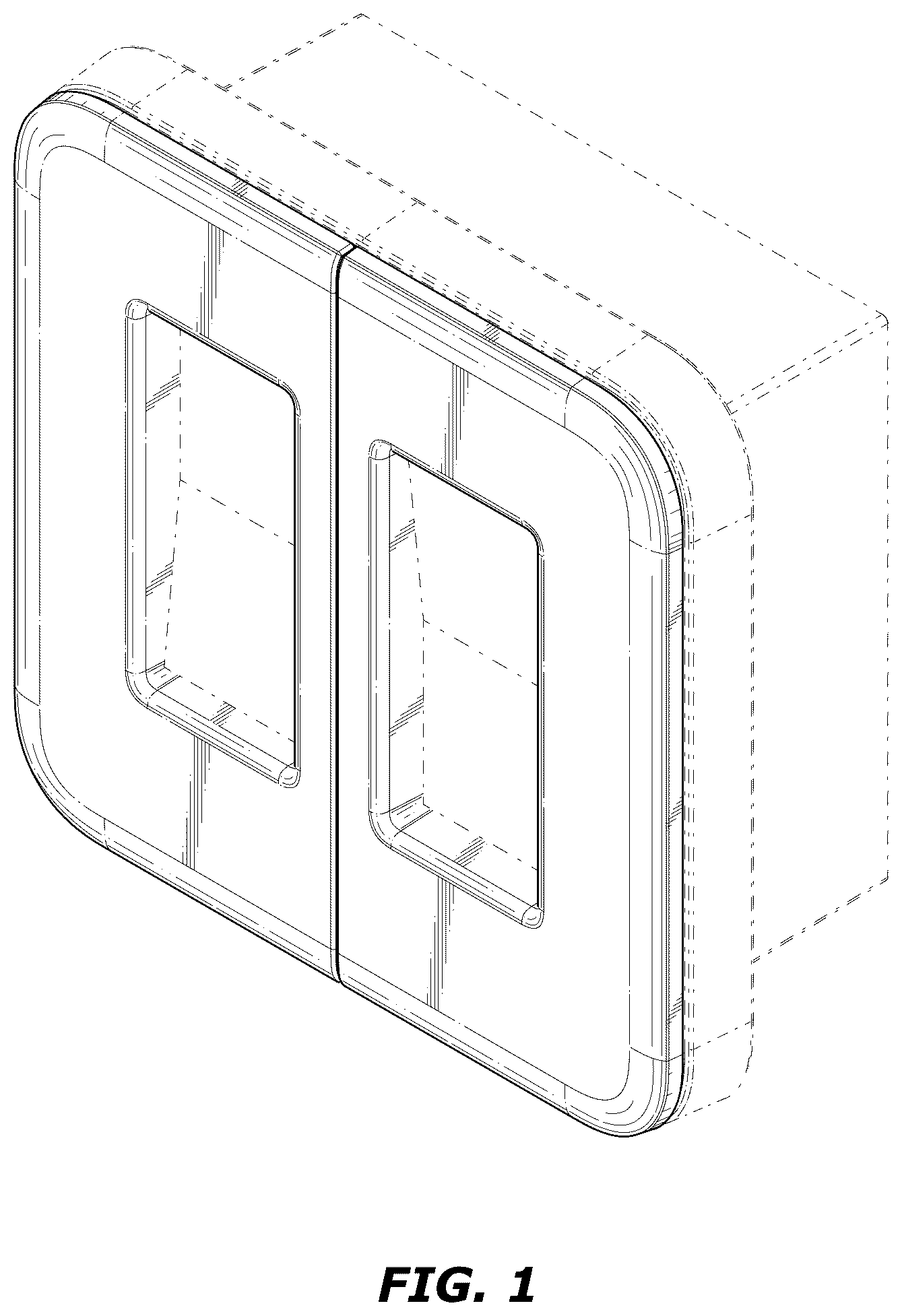 Patent USD1123576 Figure 1 – Light switch cover