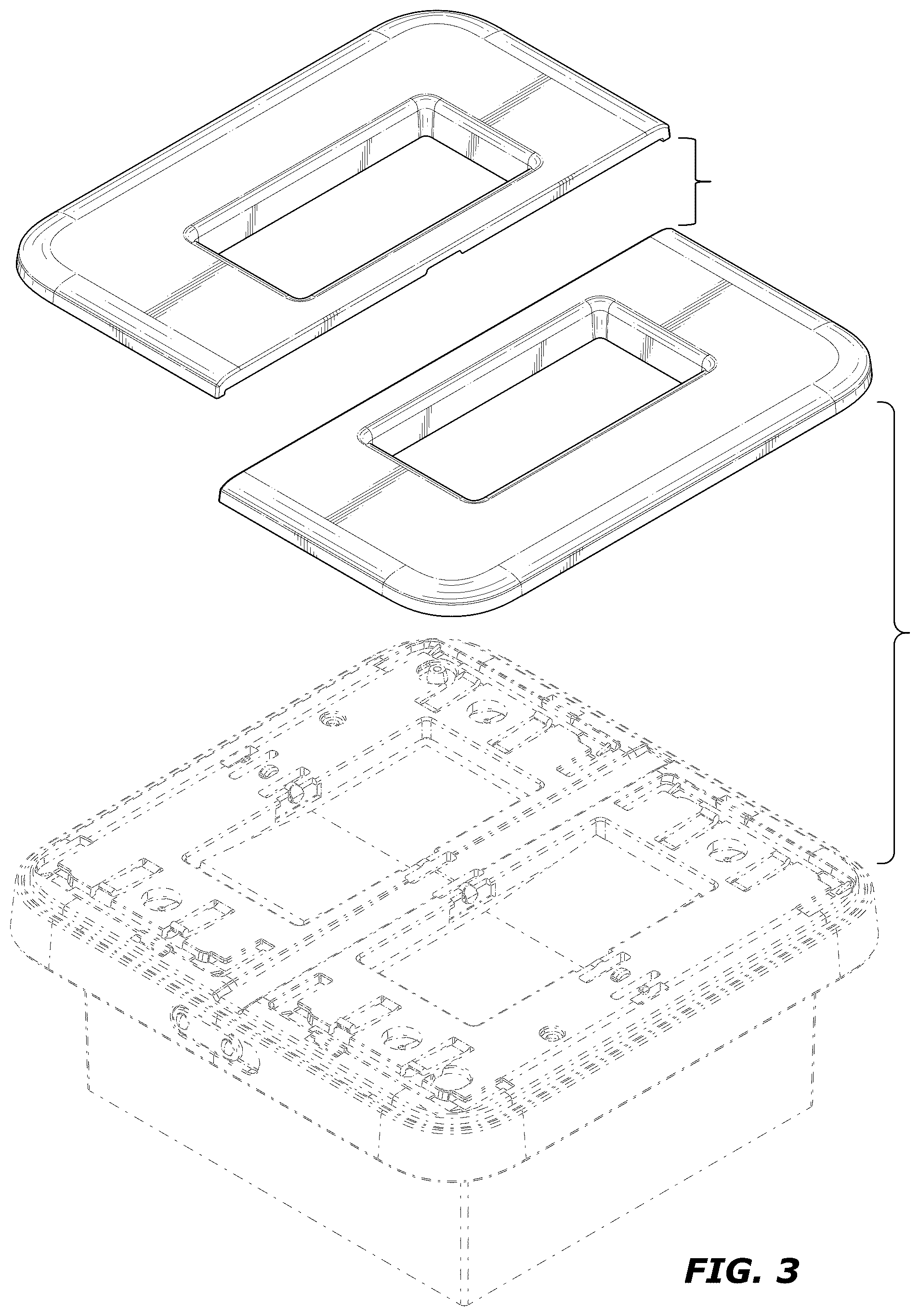 Patent USD1123576 Figure 3 – Light switch cover