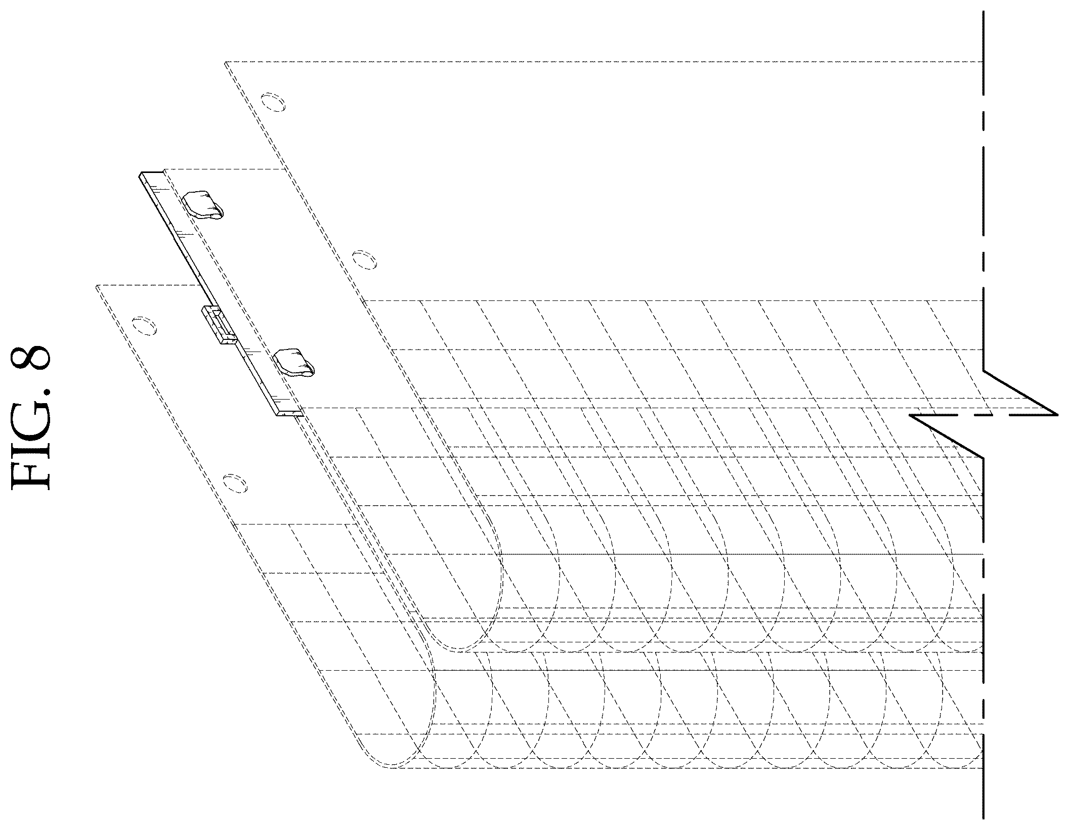 Patent USD1123578 Figure 4 – Vertical blind hanger