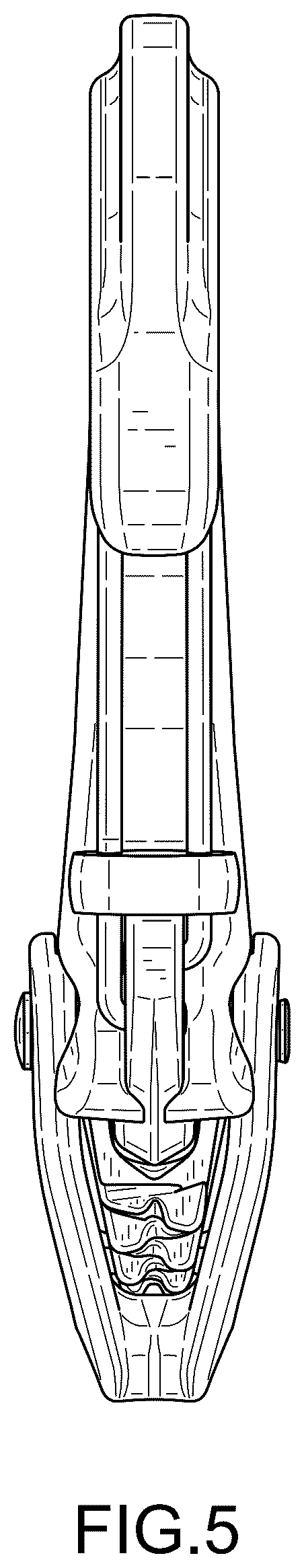 Patent USD1123587 Figure 5 – Rope restraining carabiner