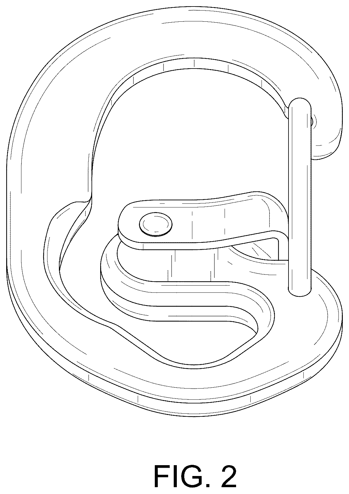 Patent USD1123588 Figure 2 – Carabiner