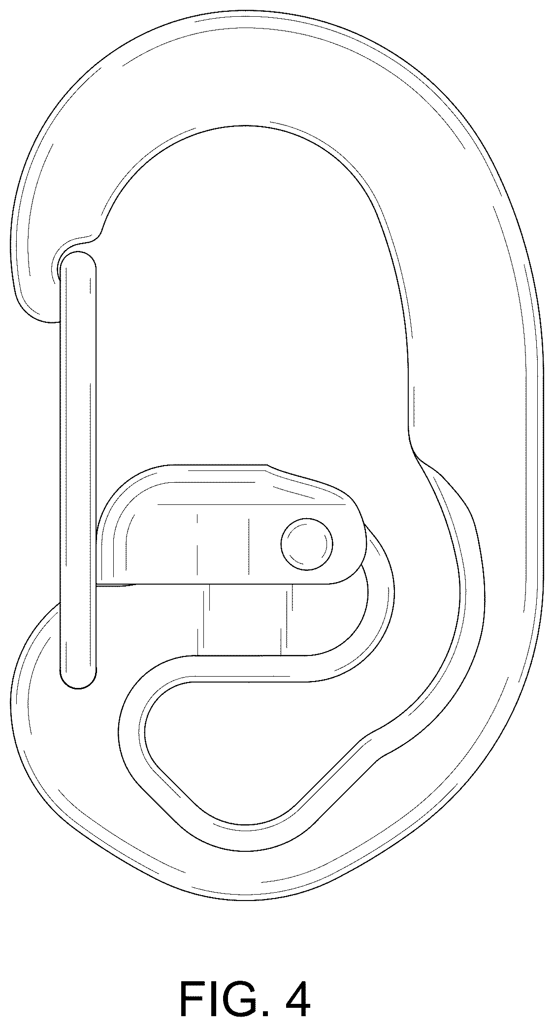 Patent USD1123588 Figure 4 – Carabiner