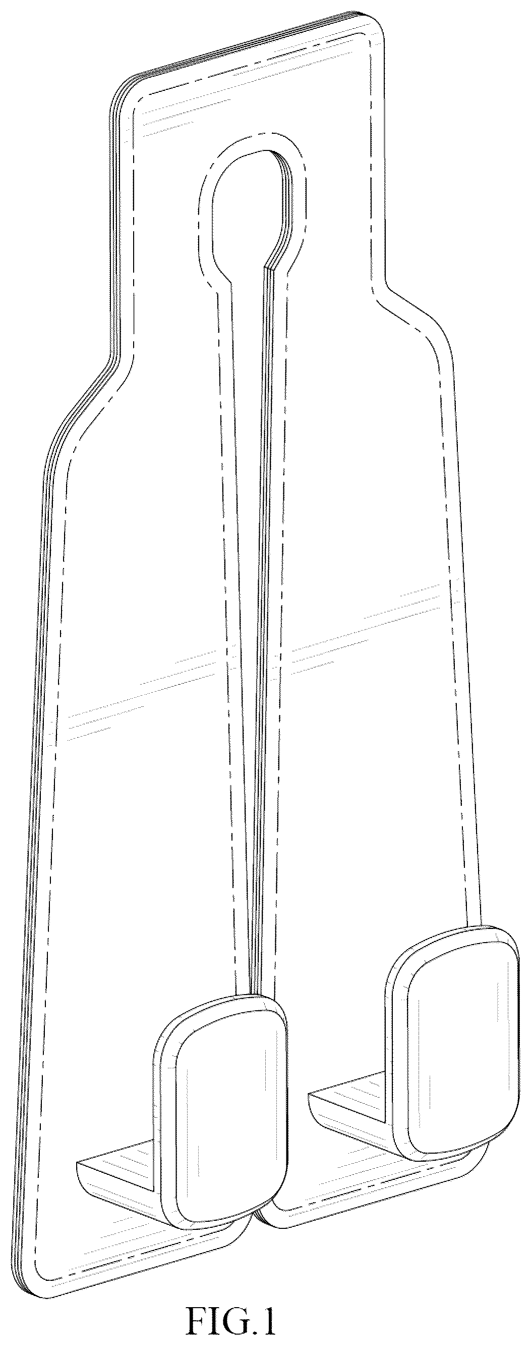 Patent USD1123590 Figure 1 – Car hook
