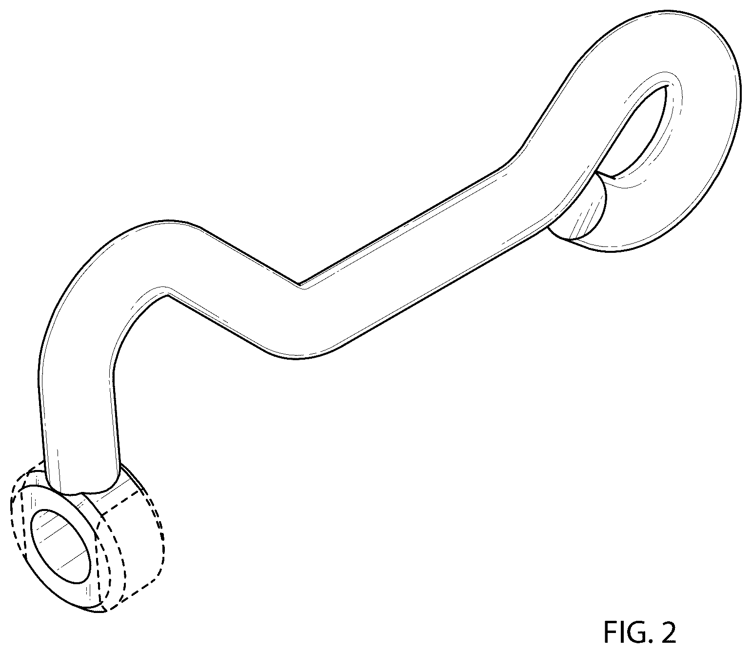 Patent USD1123592 Figure 2 – Hook eye latch