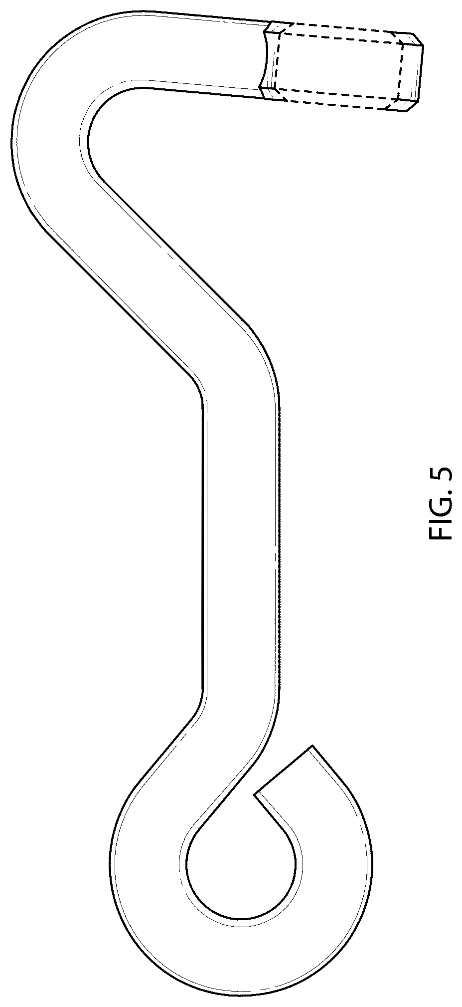 Patent USD1123592 Figure 4 – Hook eye latch